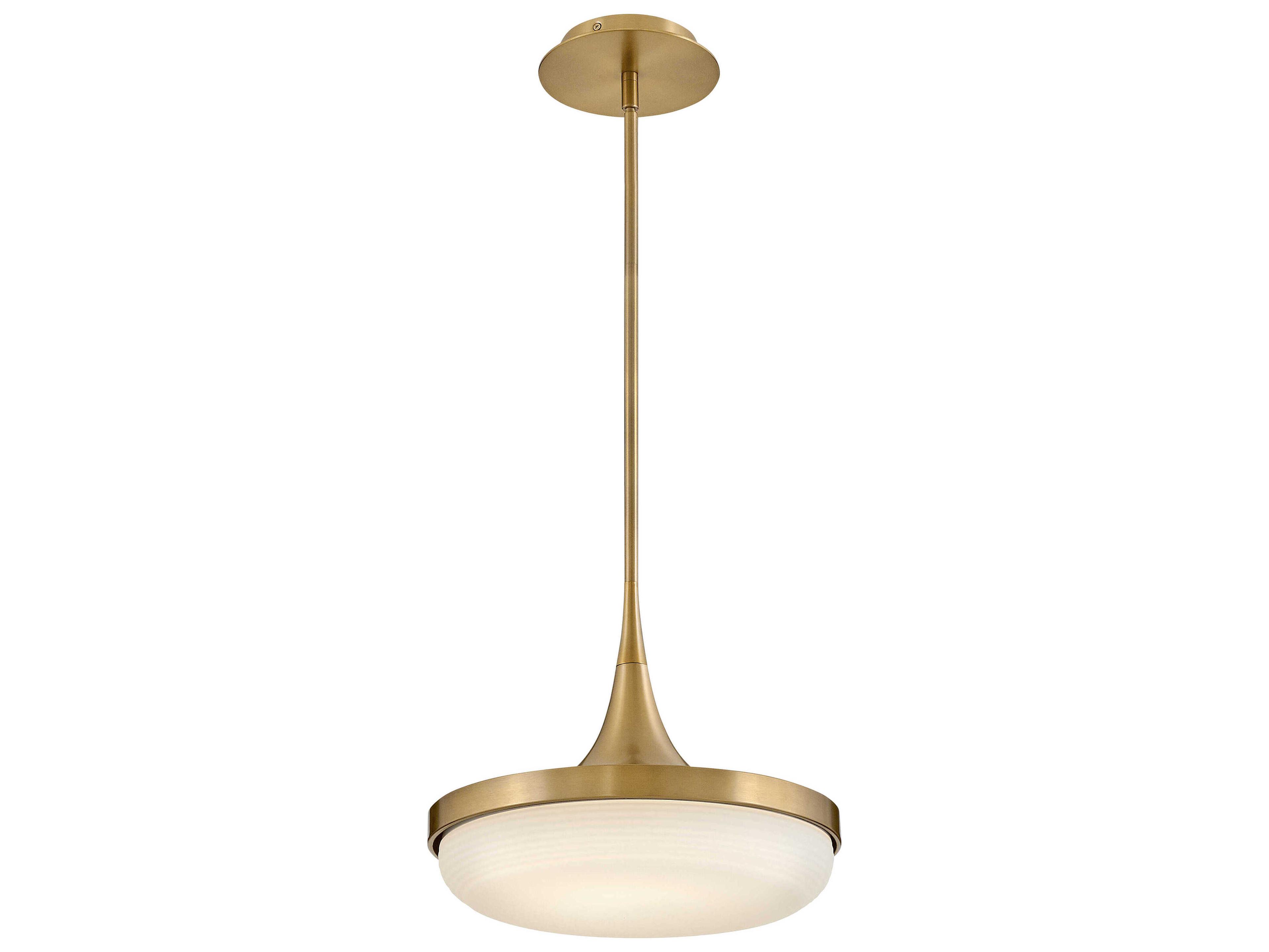 Fredrick Ramond Elsa Lacquered Brass Glass LED Pendant