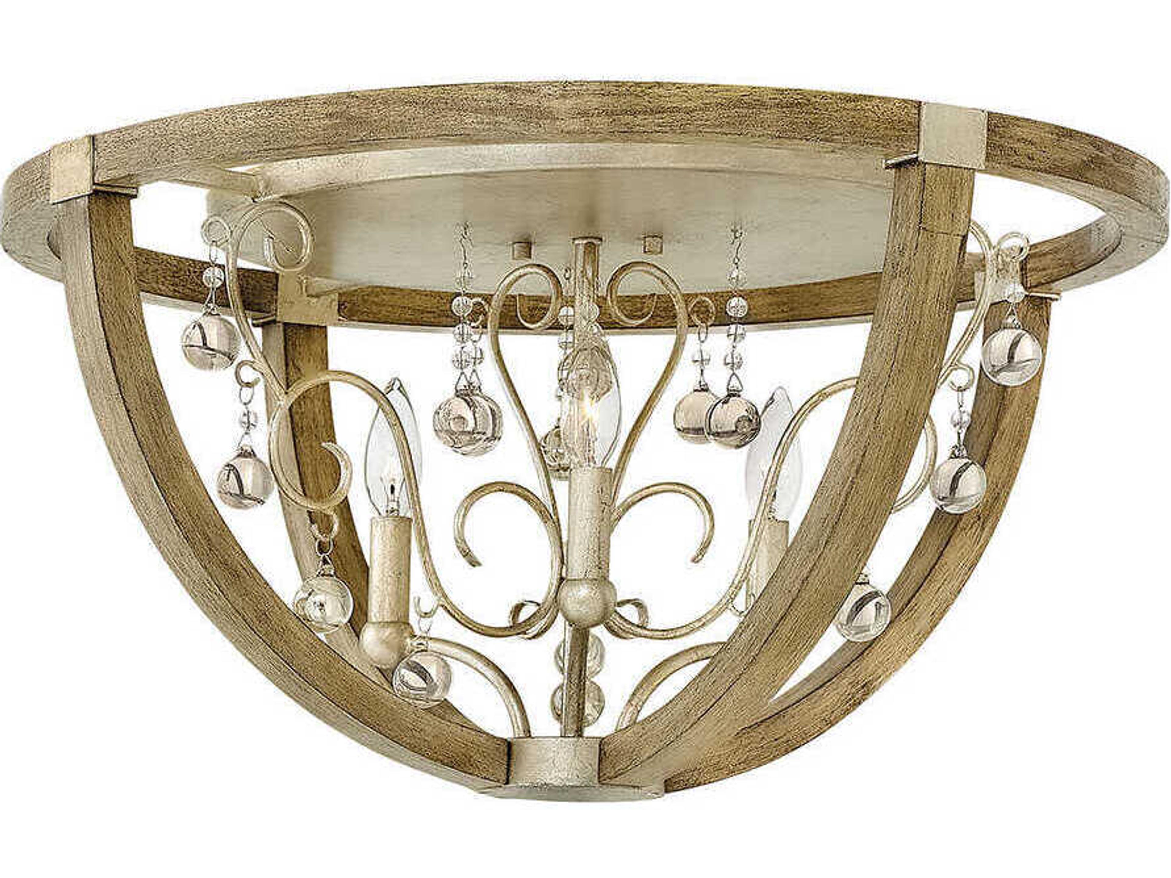 Abingdon Flush Mount Ceiling Light Silver Leaf