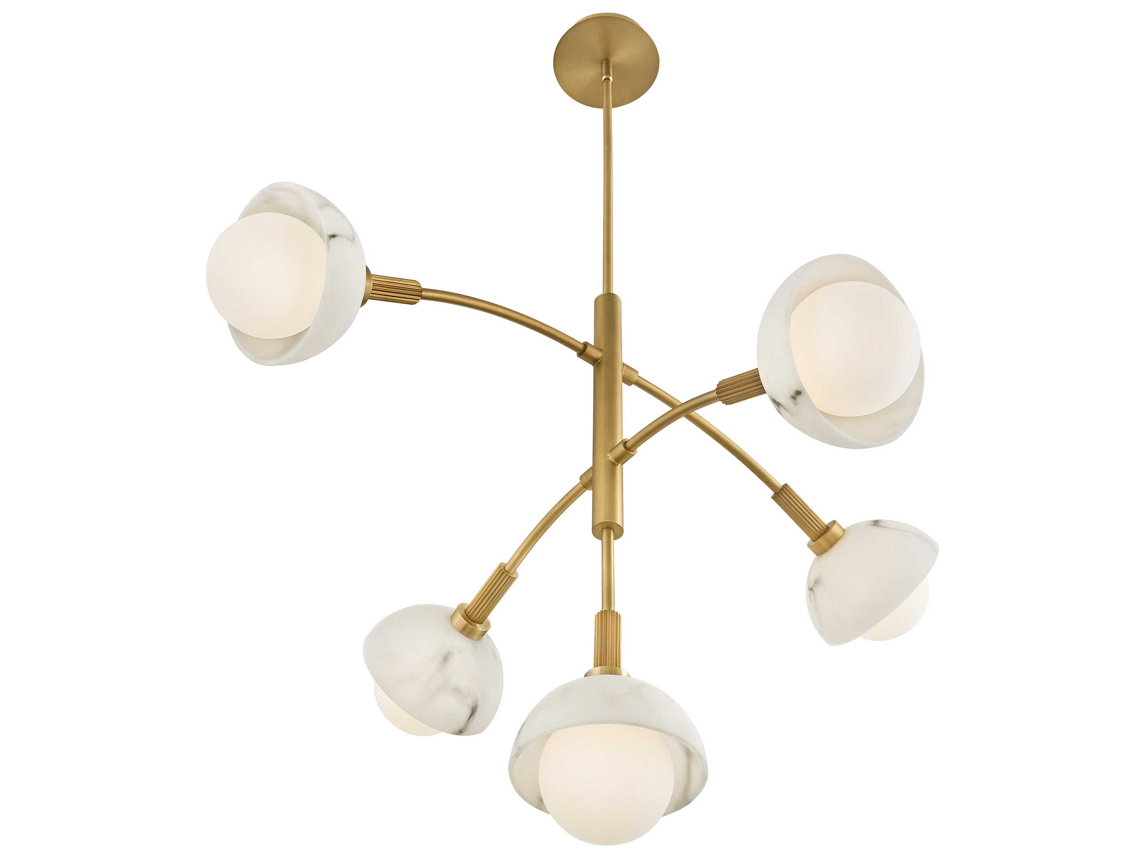 Fredrick Ramond Phoebe 5-Light Heritage Brass LED Globe Chandelier