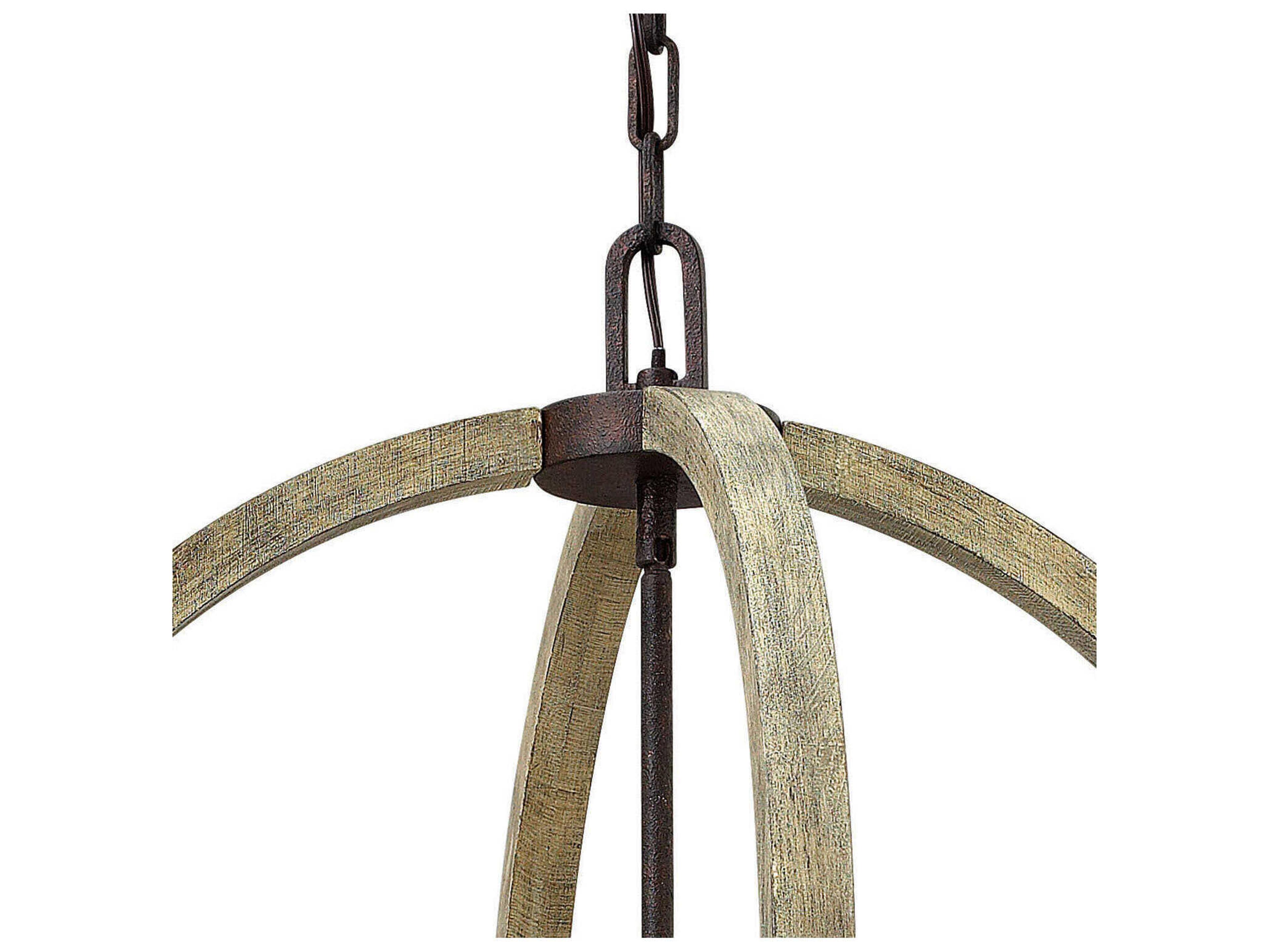 Fredrick Ramond Middlefield 4-Light Iron Rust Weathered Ash Black Candelabra Chandelier