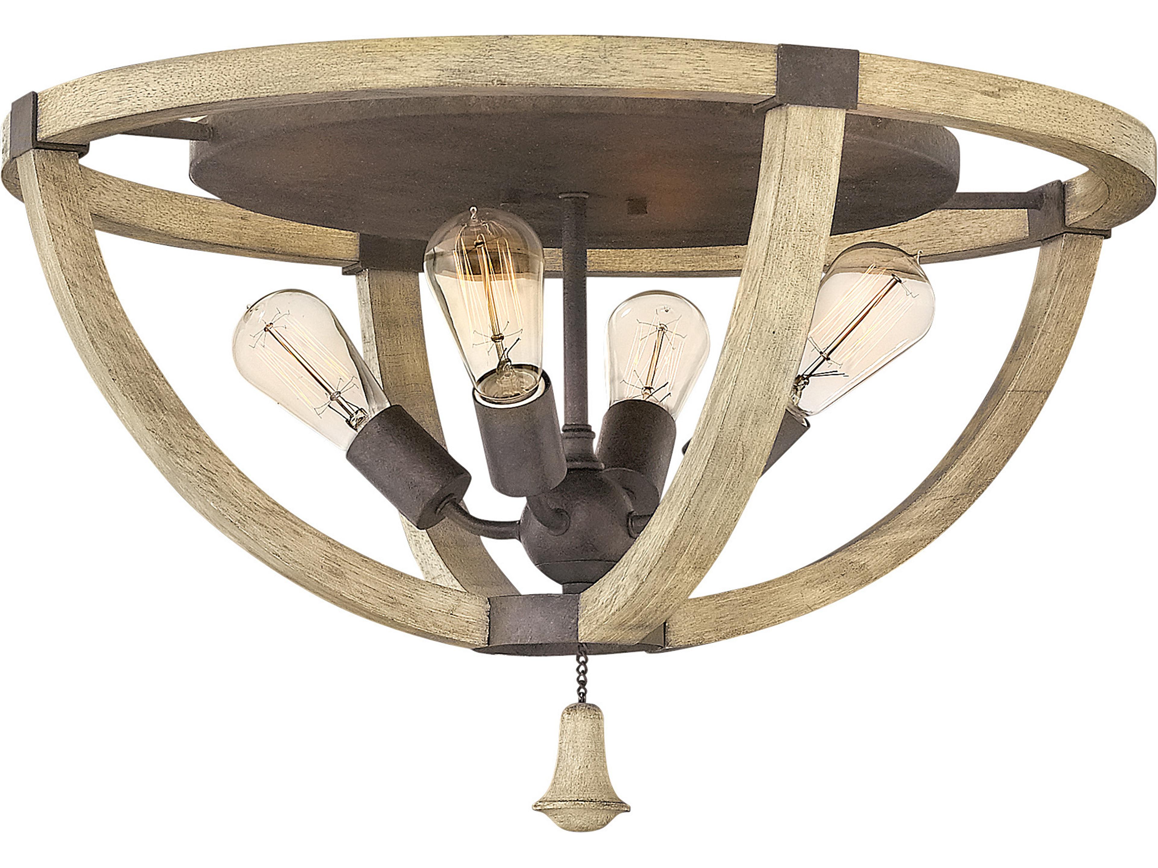Middlefield Flush Mount Ceiling Light Rustic Chic