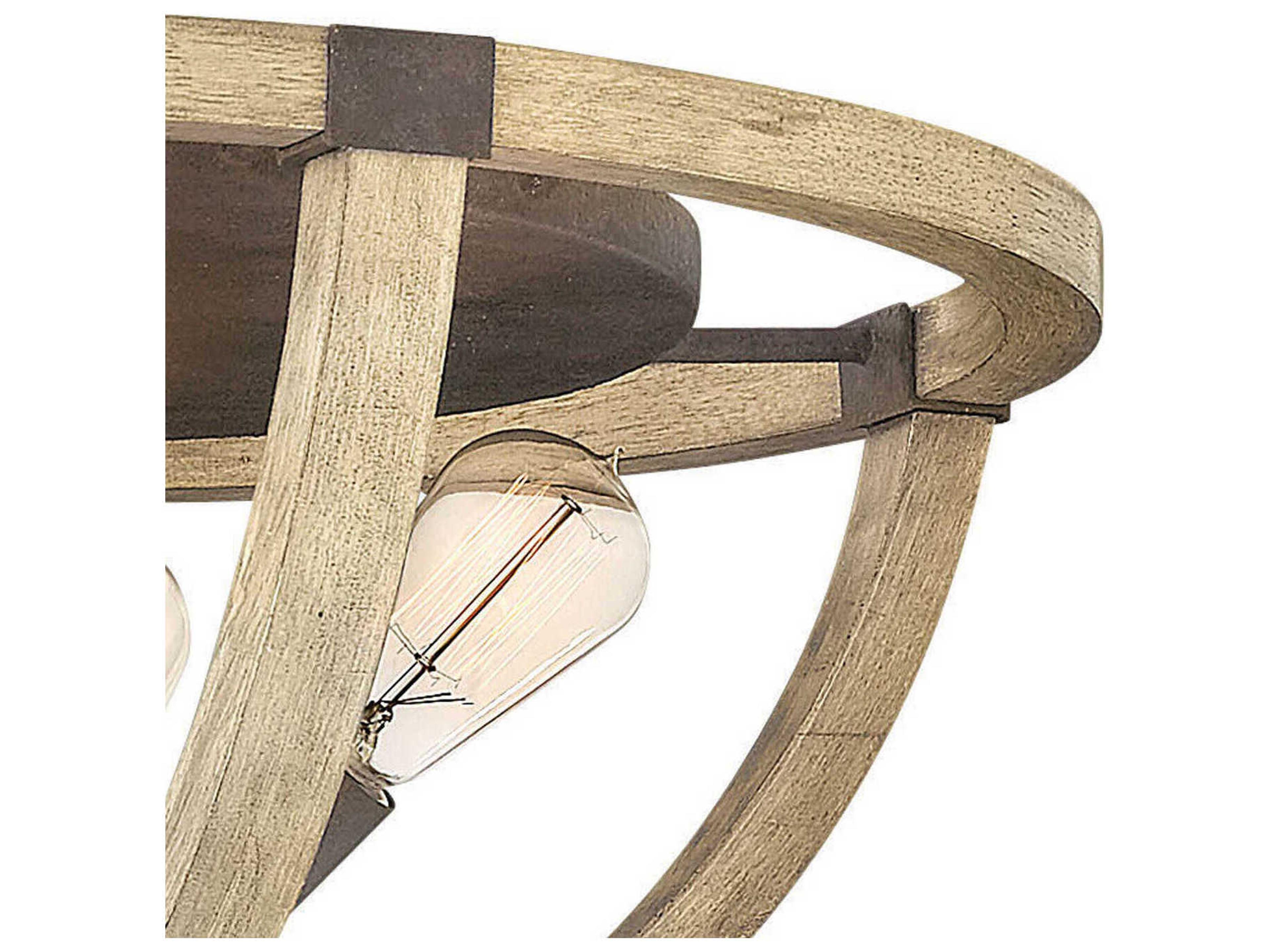 Fredrick Ramond Middlefield 4-Light Iron Rust Weathered Ash Black Flush Mount