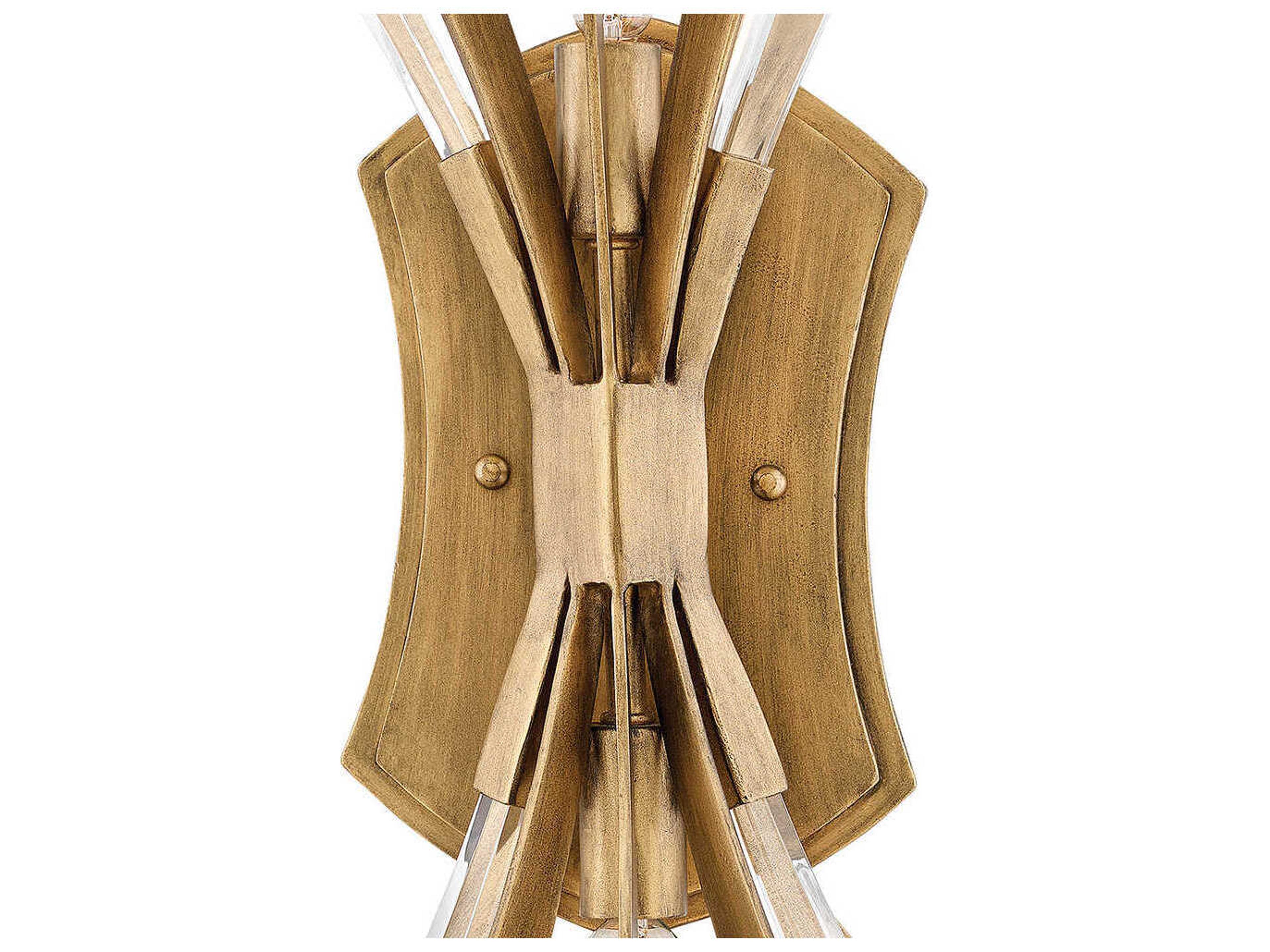 Fredrick Ramond Vida 2-Light Burnished Gold Crystal Wall Sconce