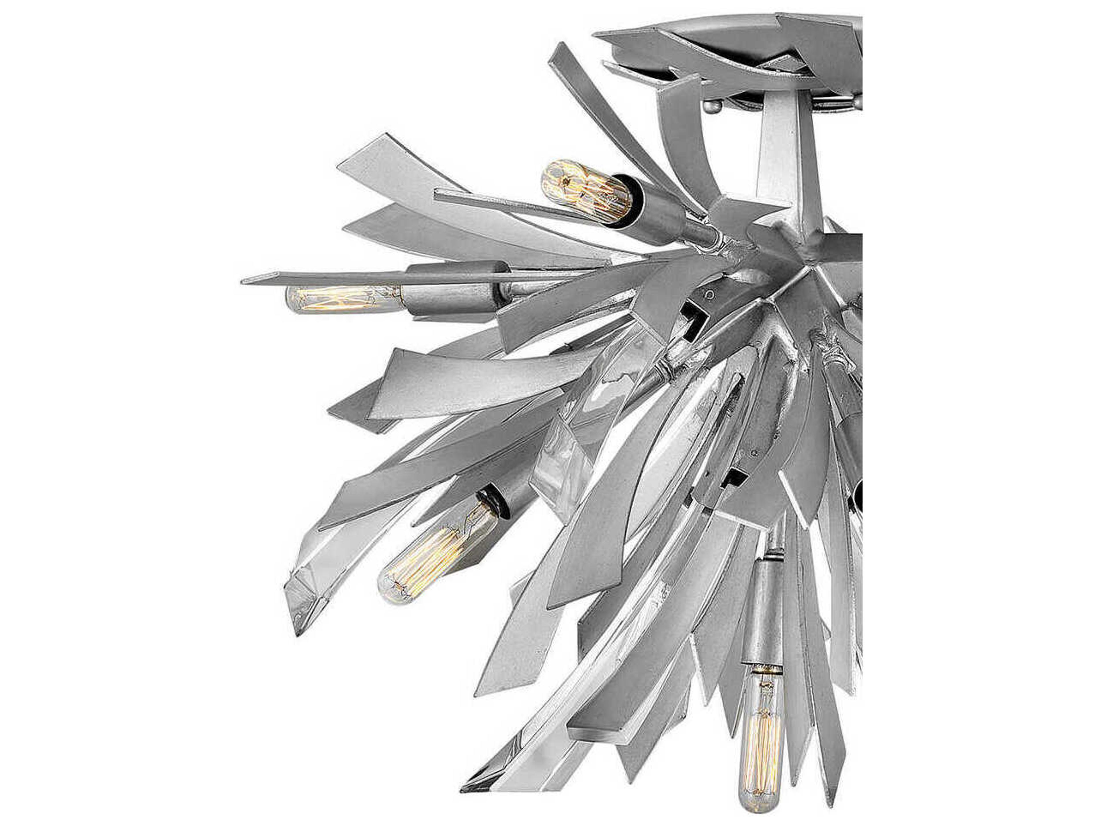 Fredrick Ramond Vida 9-Light Glacial Silver Crystal Semi Flush Mount