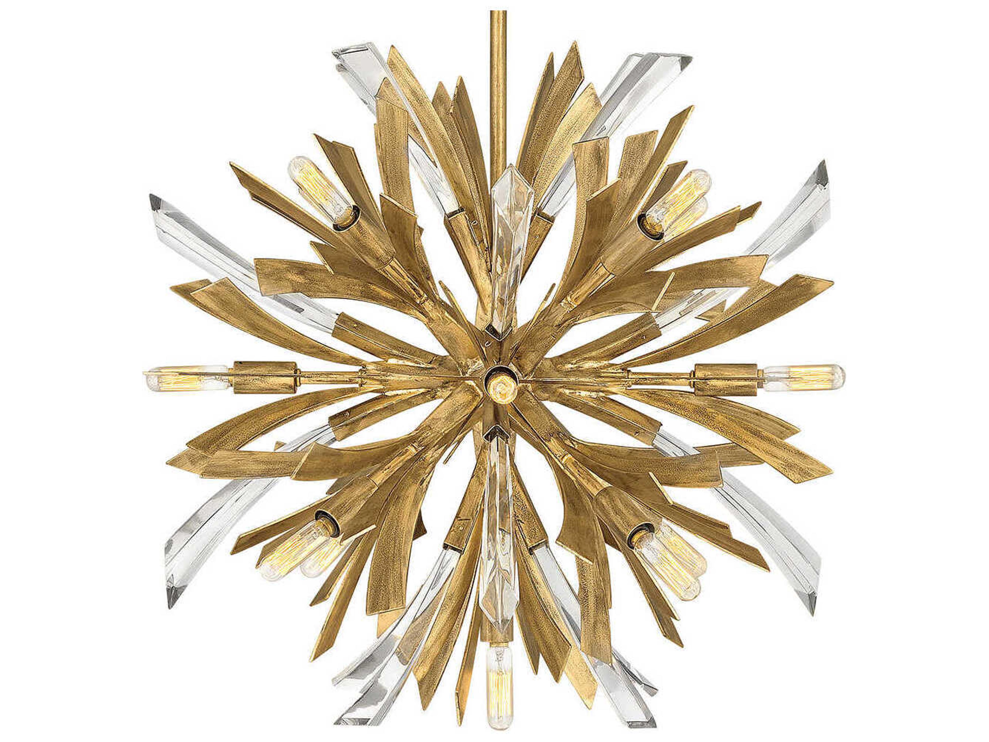 Fredrick Ramond Vida 13-Light Burnished Gold Crystal Pendant