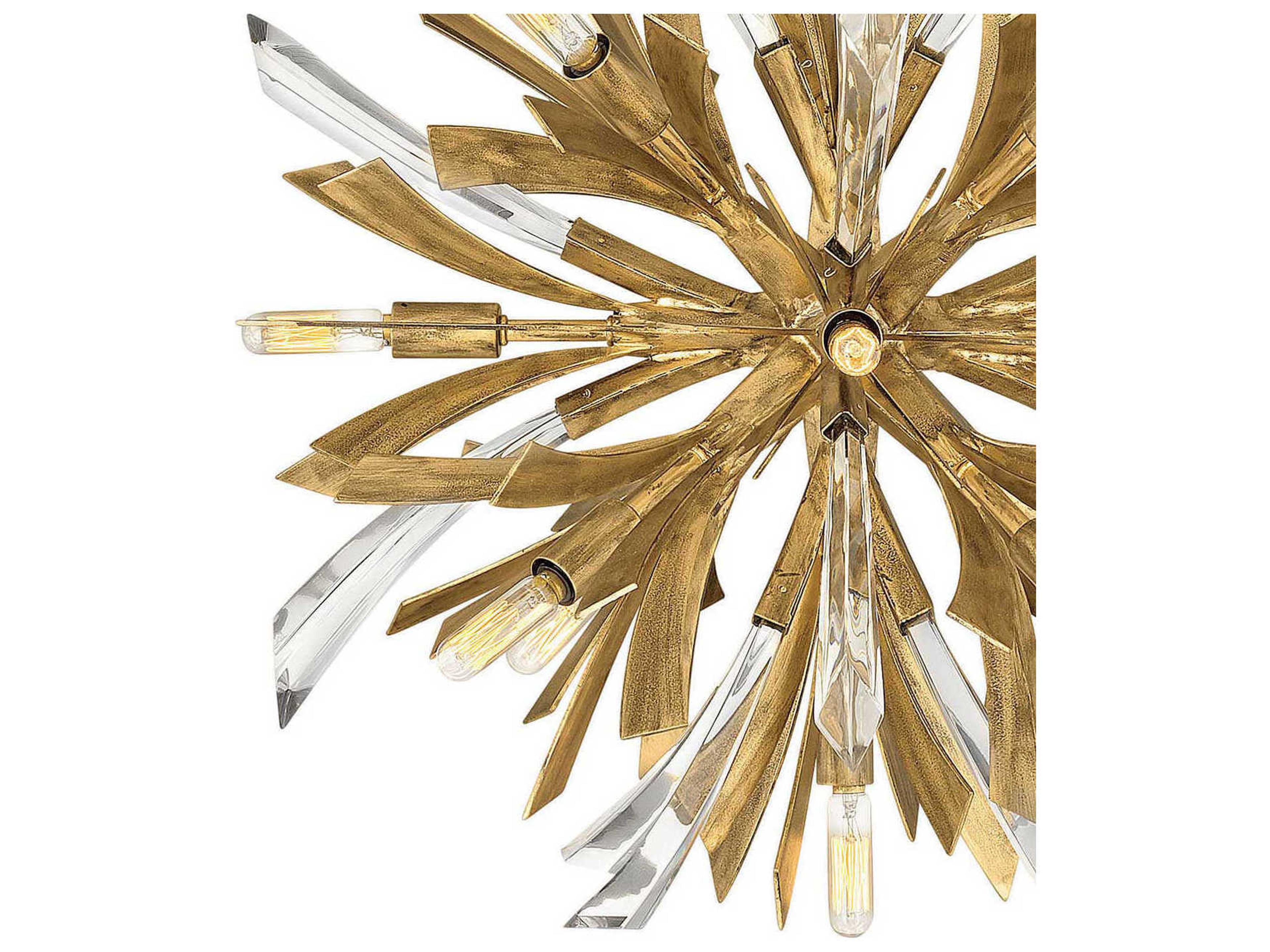 Fredrick Ramond Vida 13-Light Burnished Gold Crystal Pendant