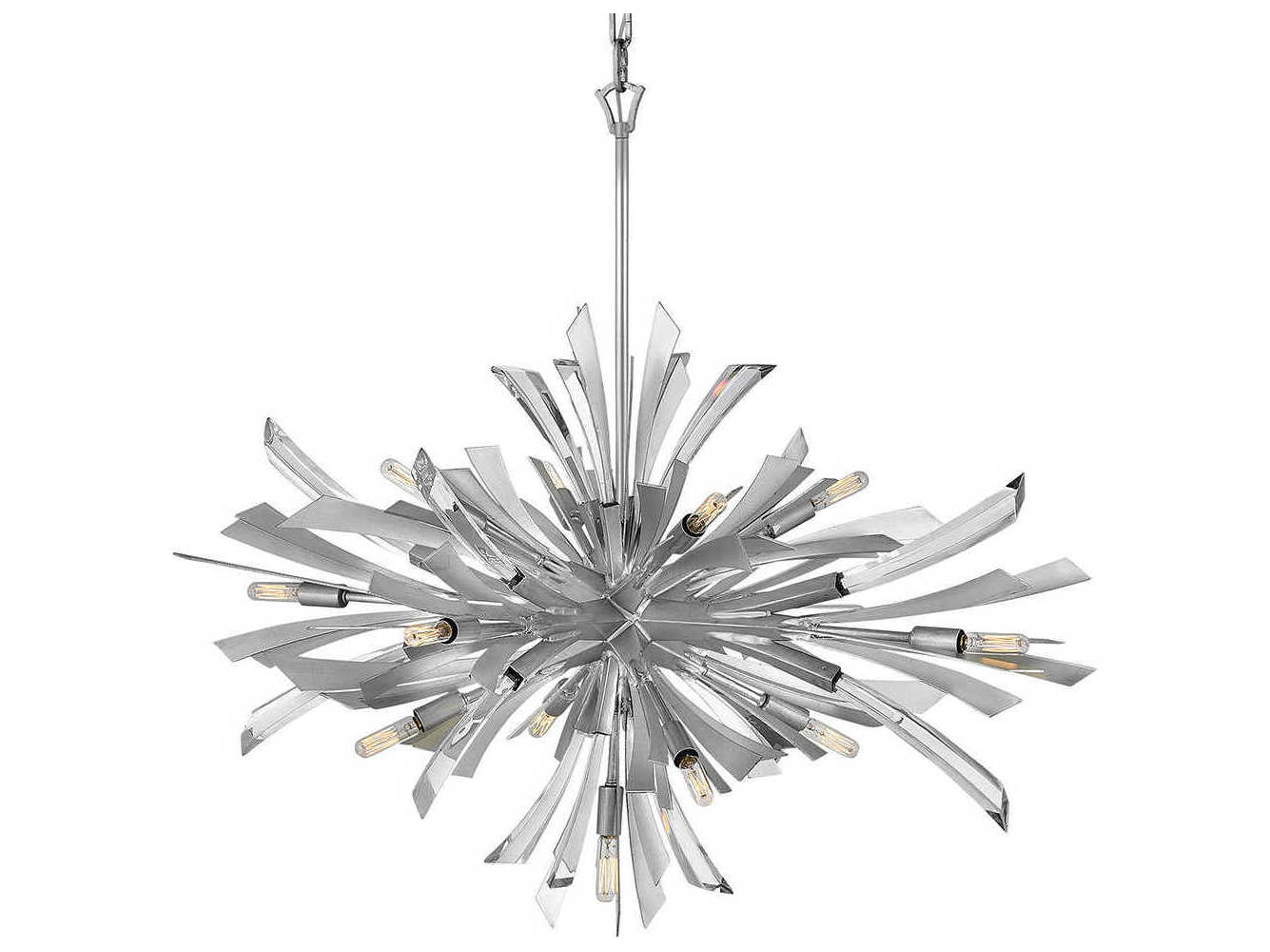 Fredrick Ramond Vida 13-Light Glacial Silver Crystal Island Pendant