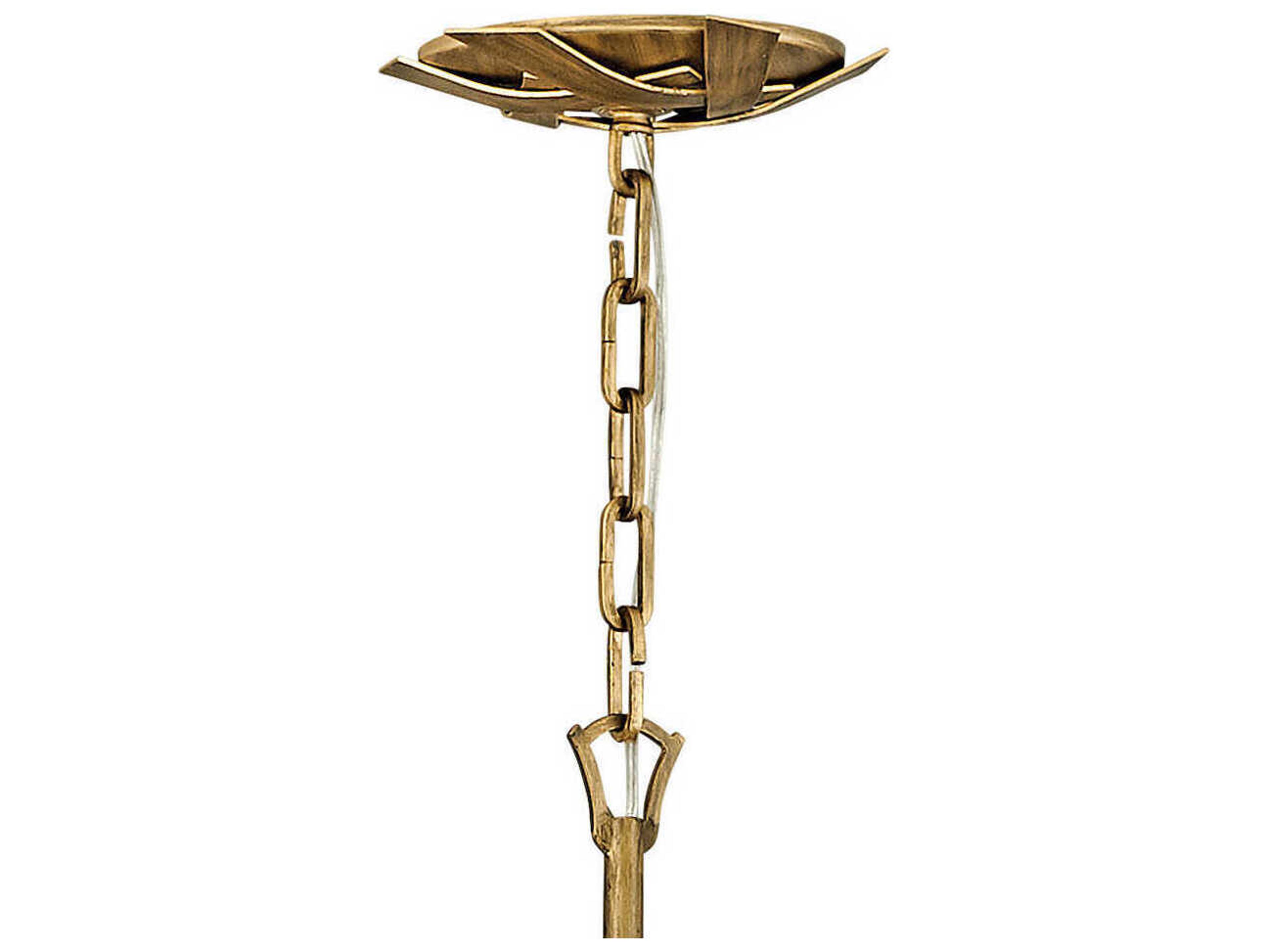 Fredrick Ramond Vida 19-Light9-Light Burnished Gold Crystal Pendant