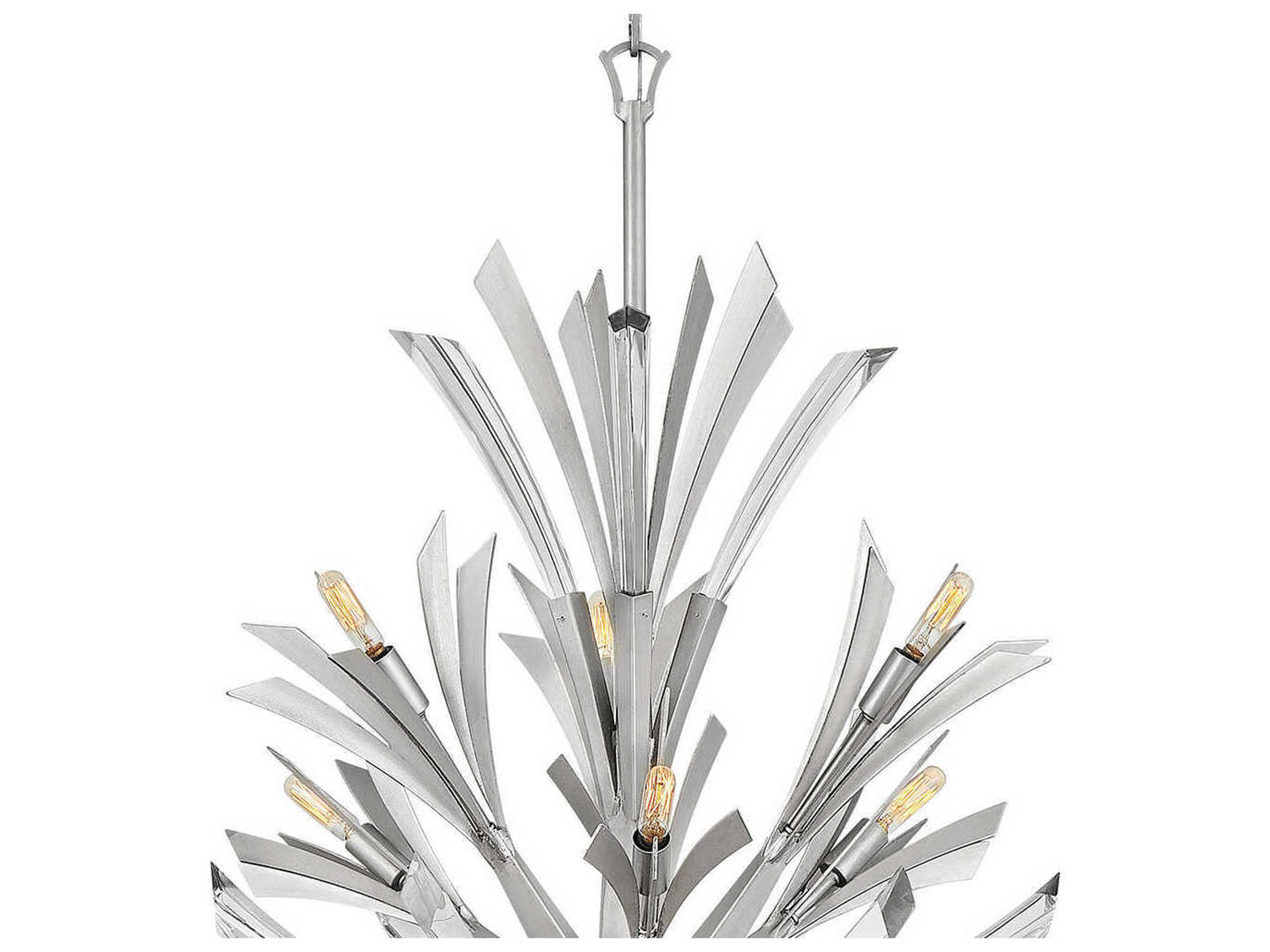Fredrick Ramond Vida 19-Light9-Light Glacial Silver Crystal Pendant