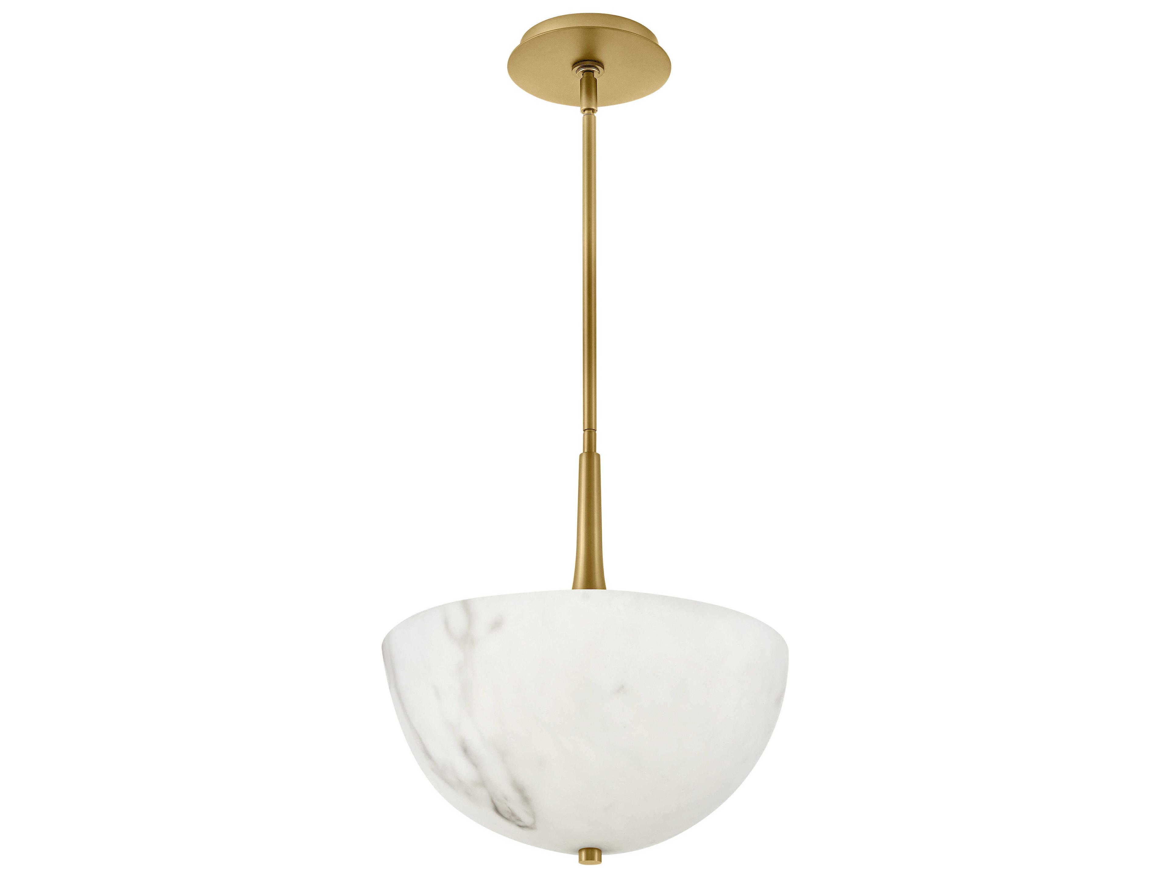 Fredrick Ramond Inez 3-Light Lacquered Brass Glass LED Bowl Pendant