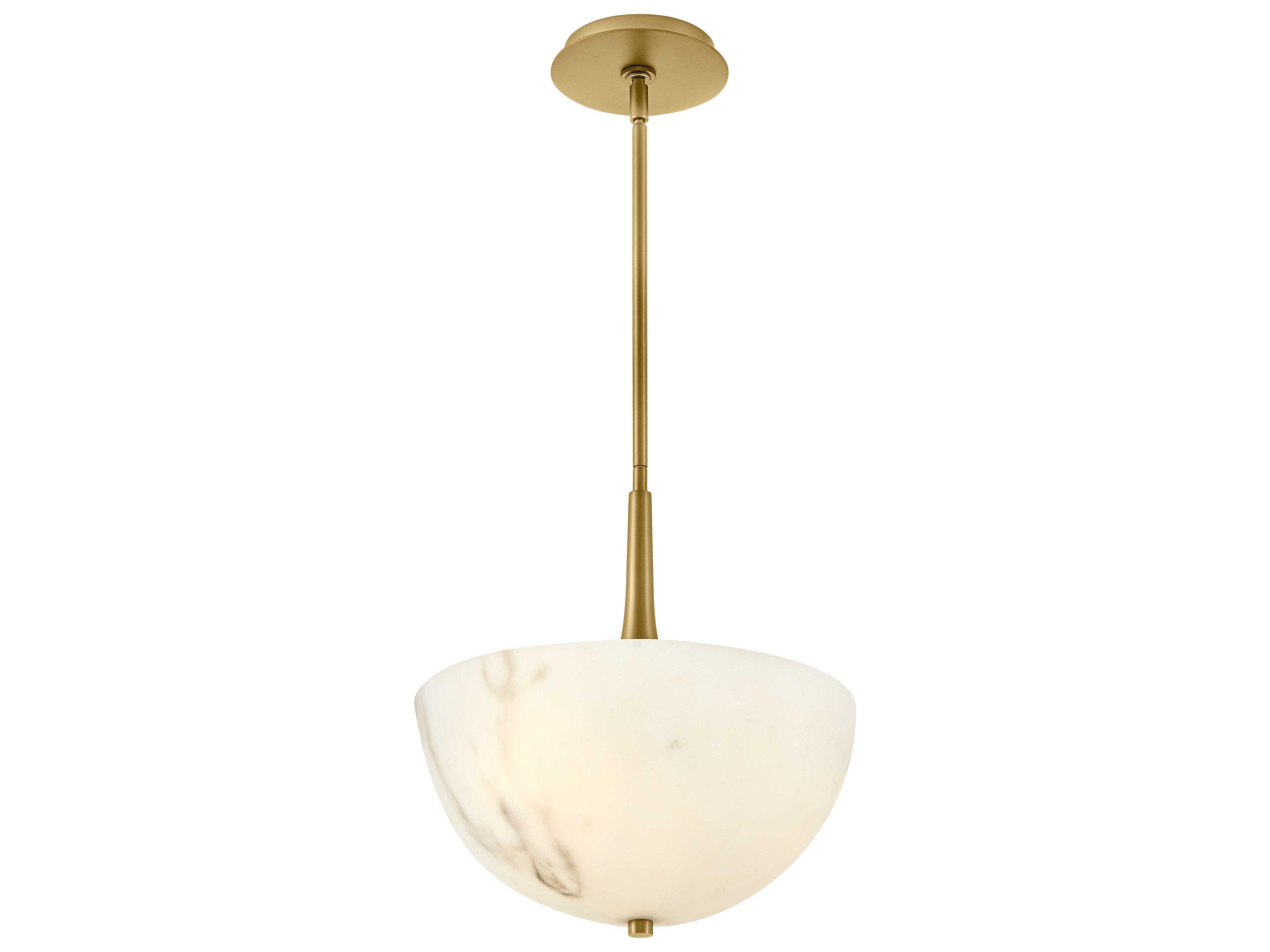 Fredrick Ramond Inez 3-Light Lacquered Brass Glass LED Bowl Pendant