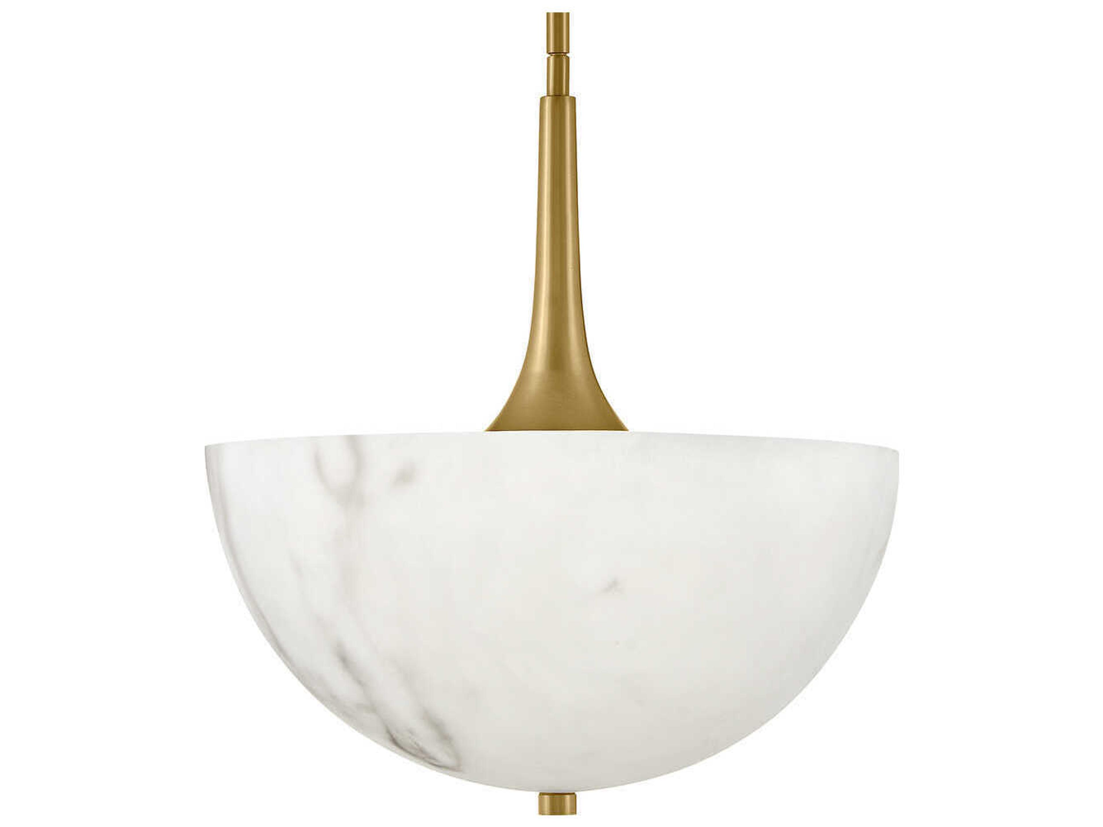 Fredrick Ramond Inez 3-Light Lacquered Brass Glass LED Bowl Pendant