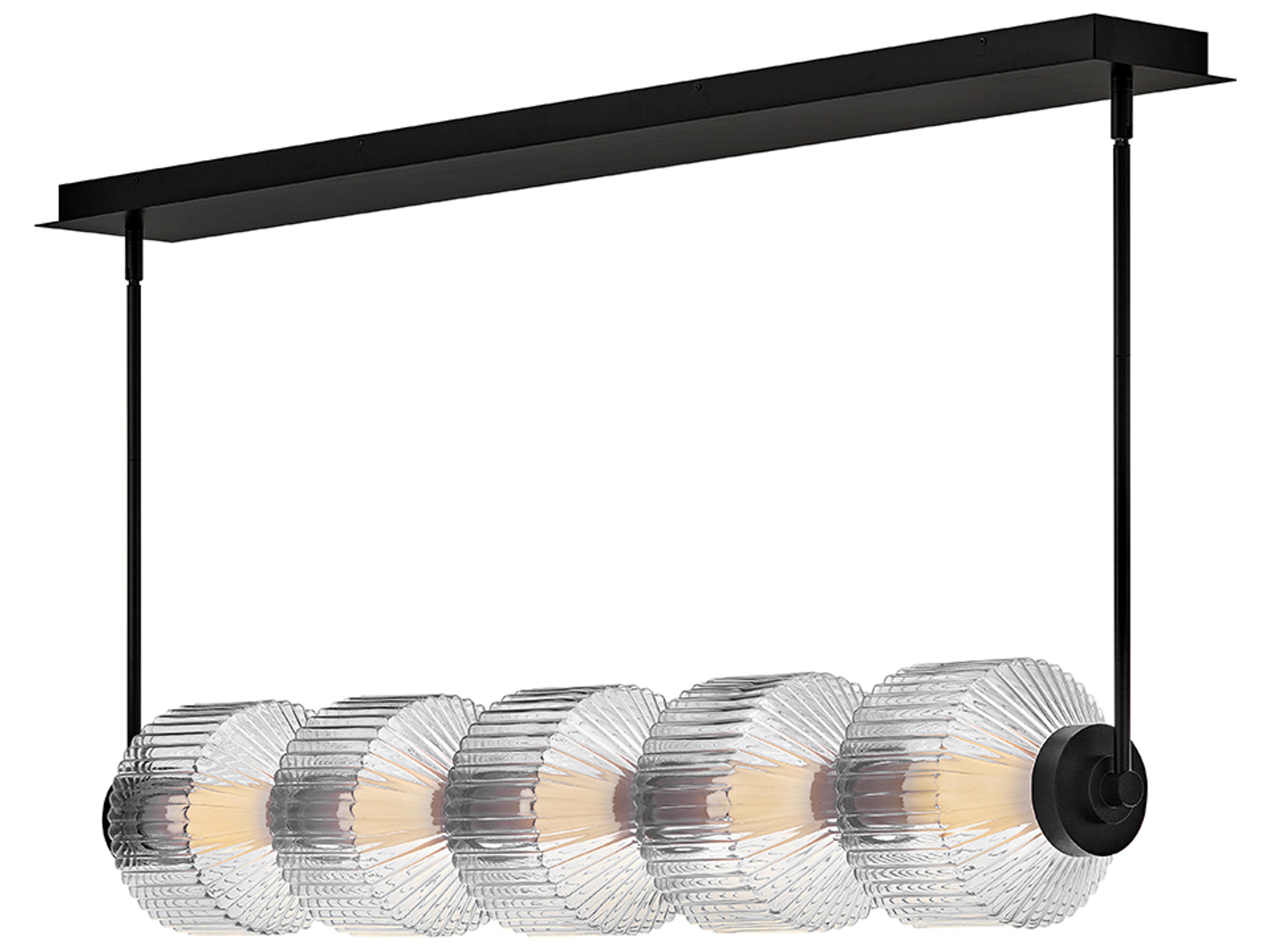 Reign Black Geometric Linear Island Pendant