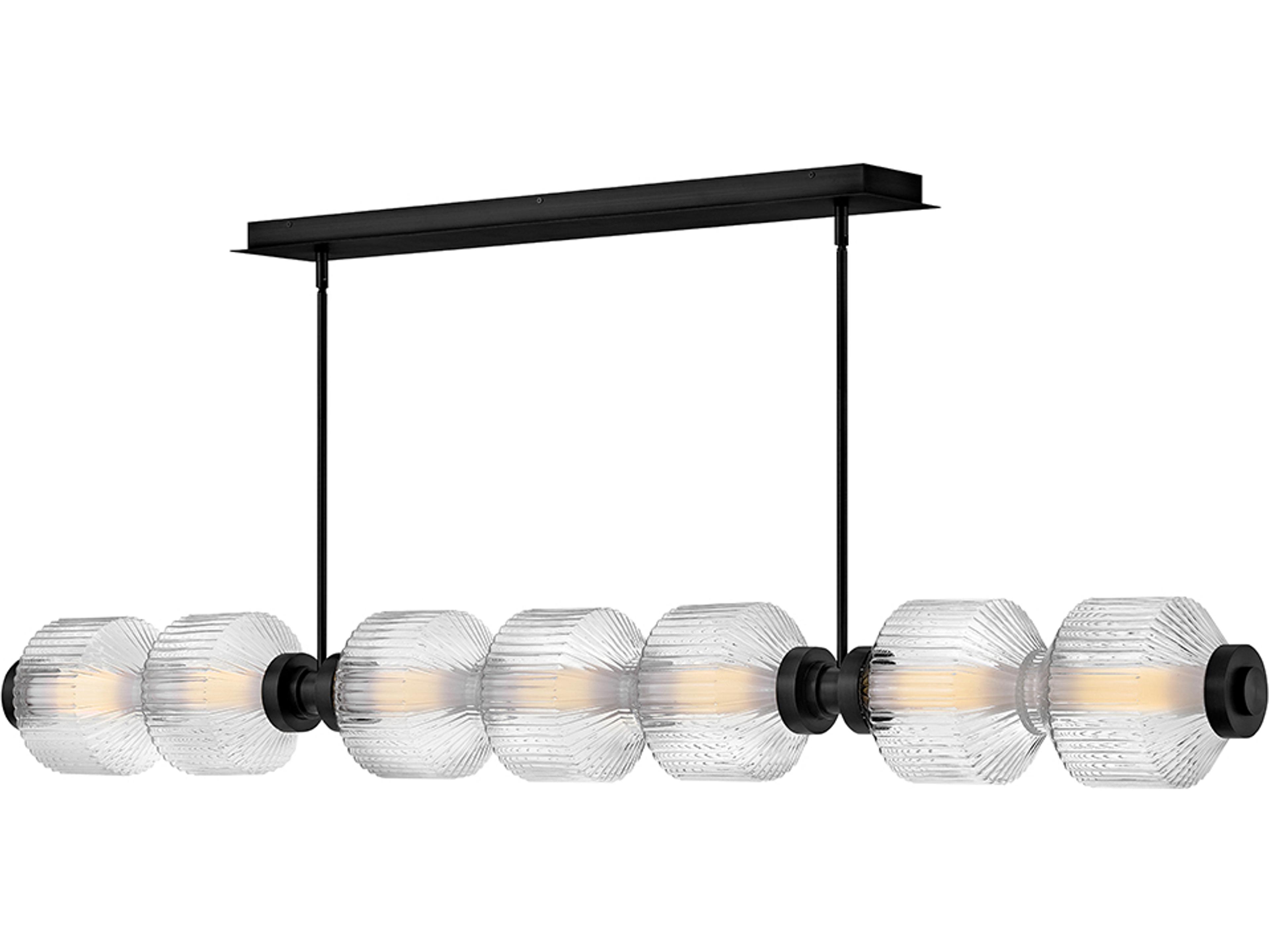 Reign Black Geometric Linear Island Pendant