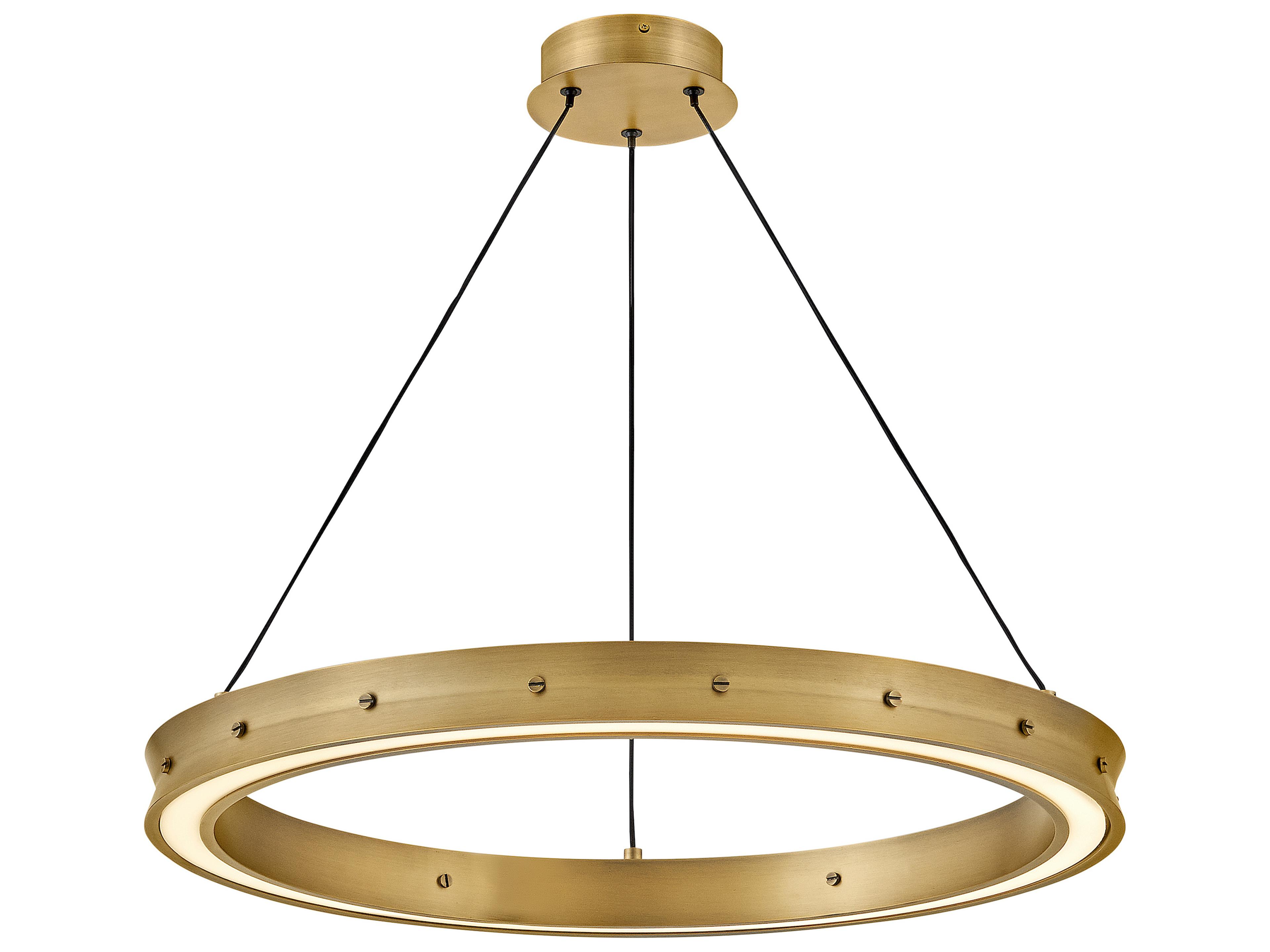 Althea Lacquered Brass Round Pendant