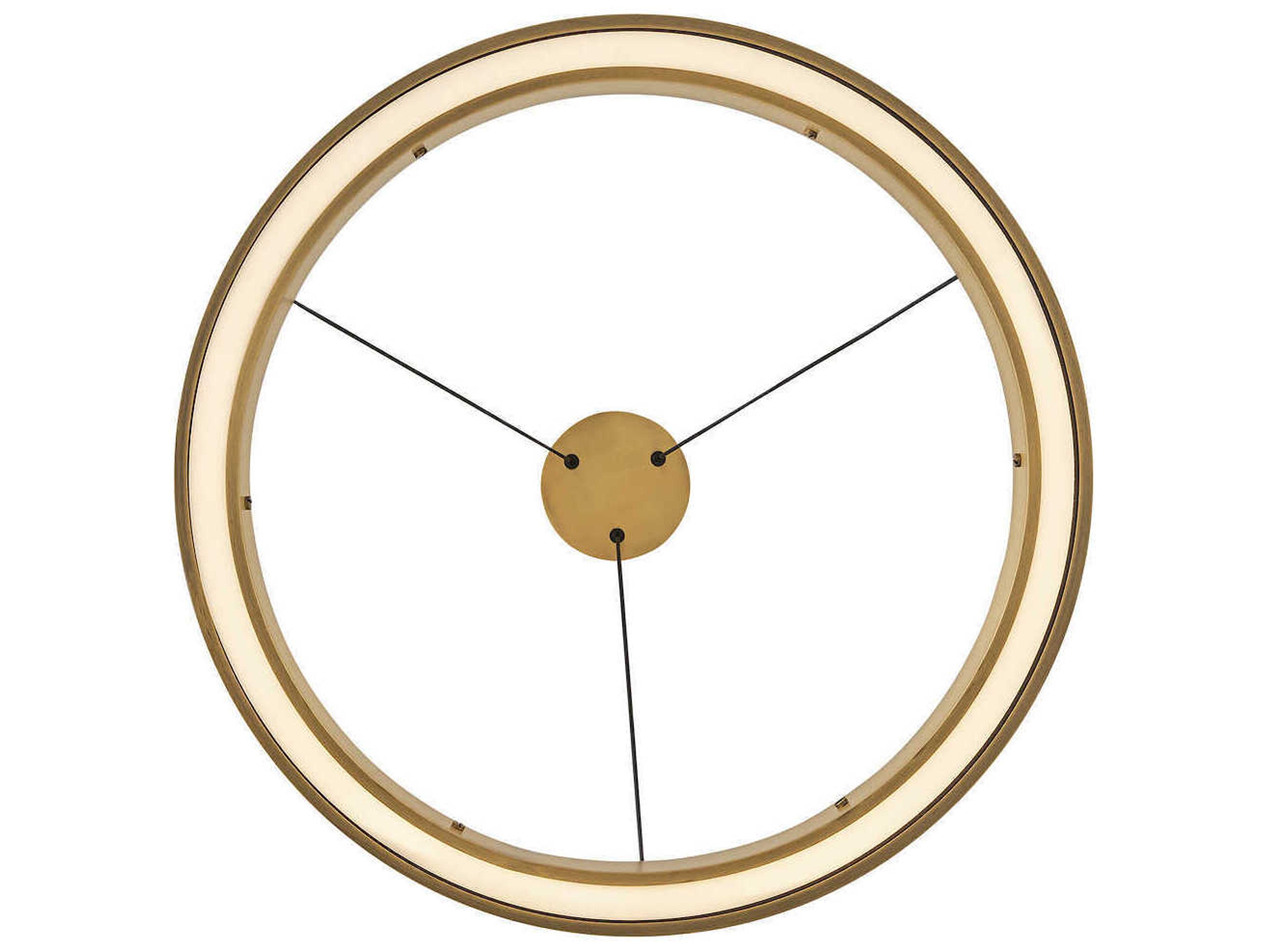 Fredrick Ramond Althea Lacquered Brass Round Pendant