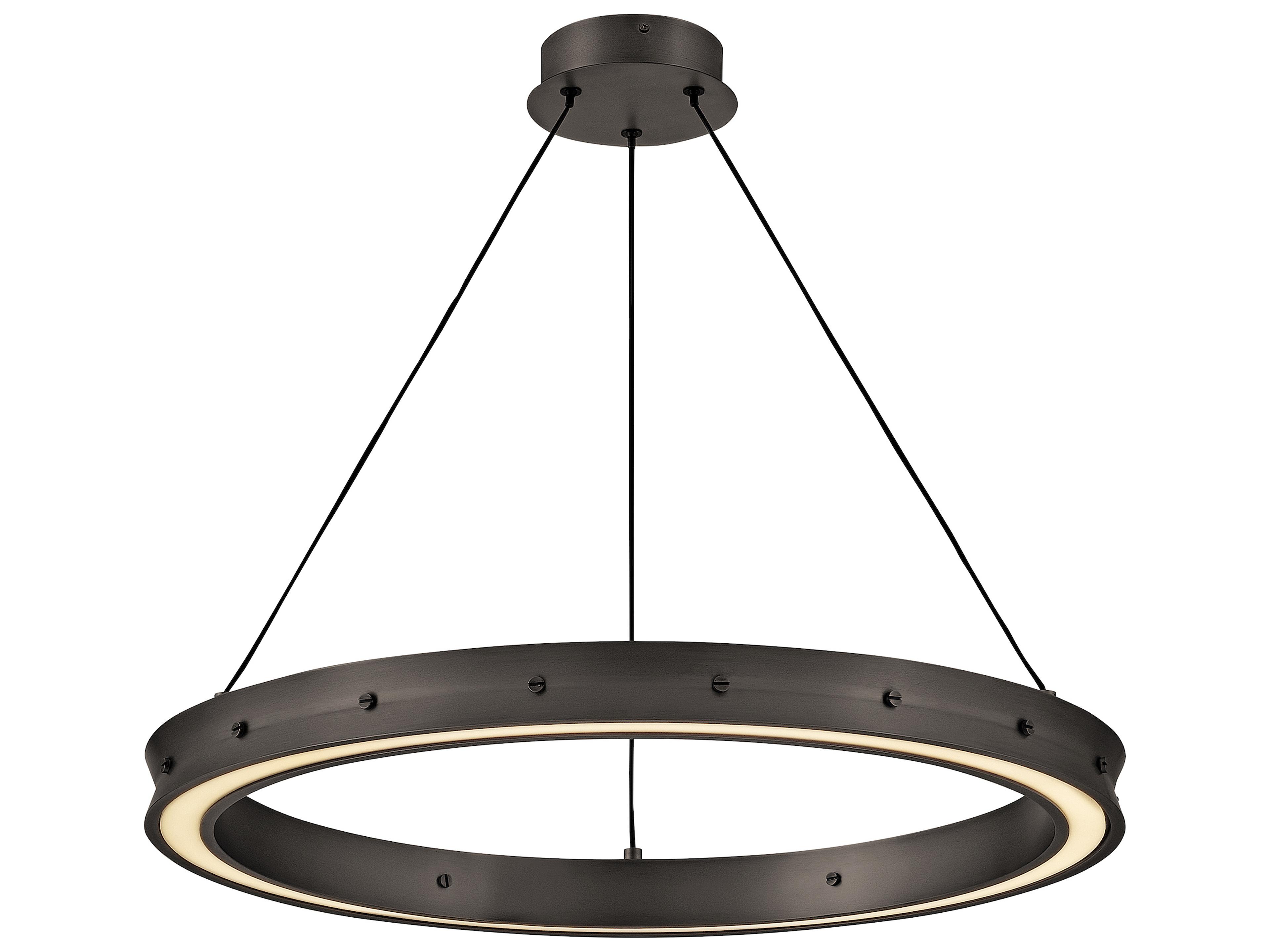 Althea Satin Black Round Pendant