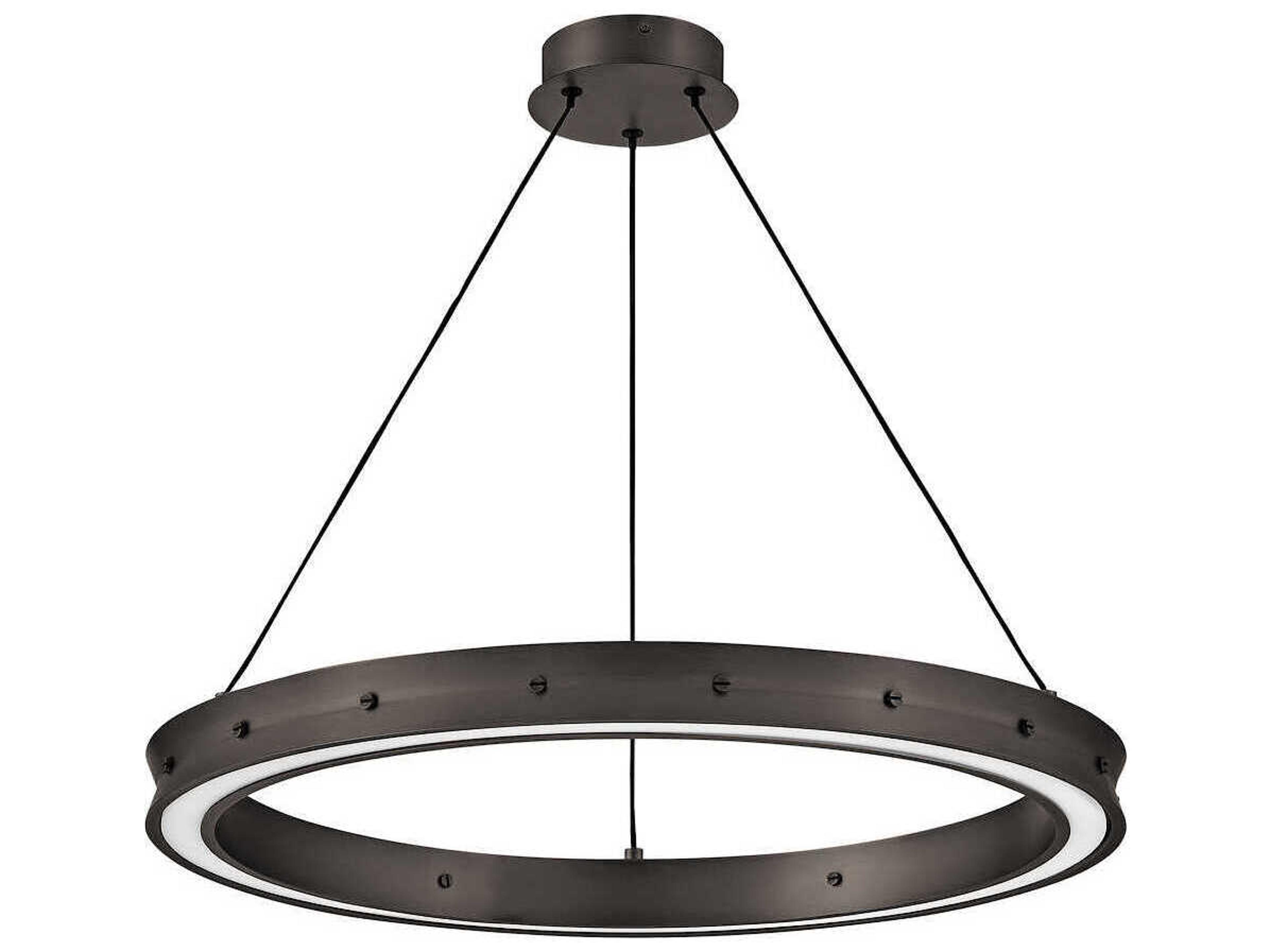 Fredrick Ramond Althea Satin Black Round Pendant