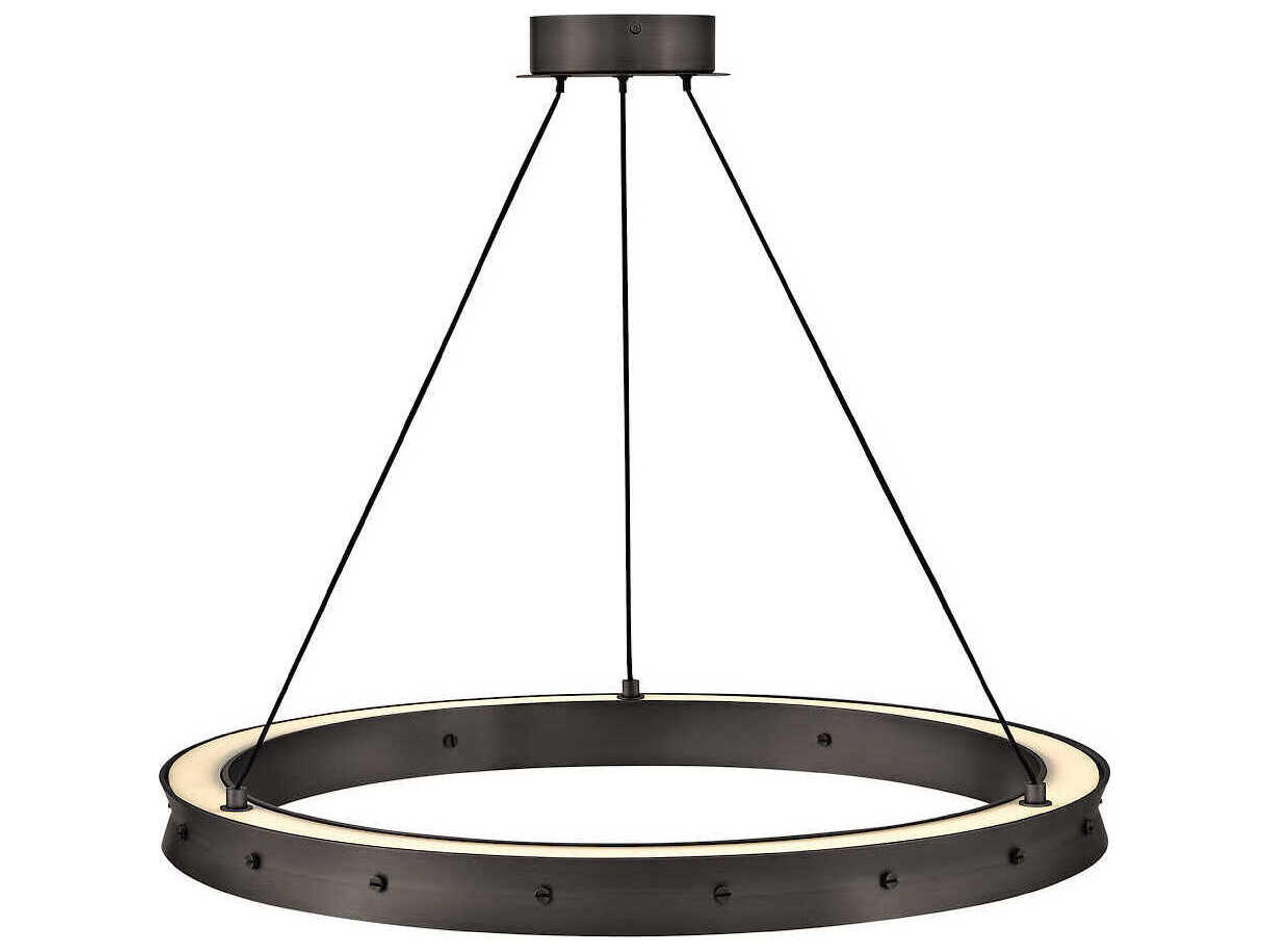 Fredrick Ramond Althea Satin Black Round Pendant