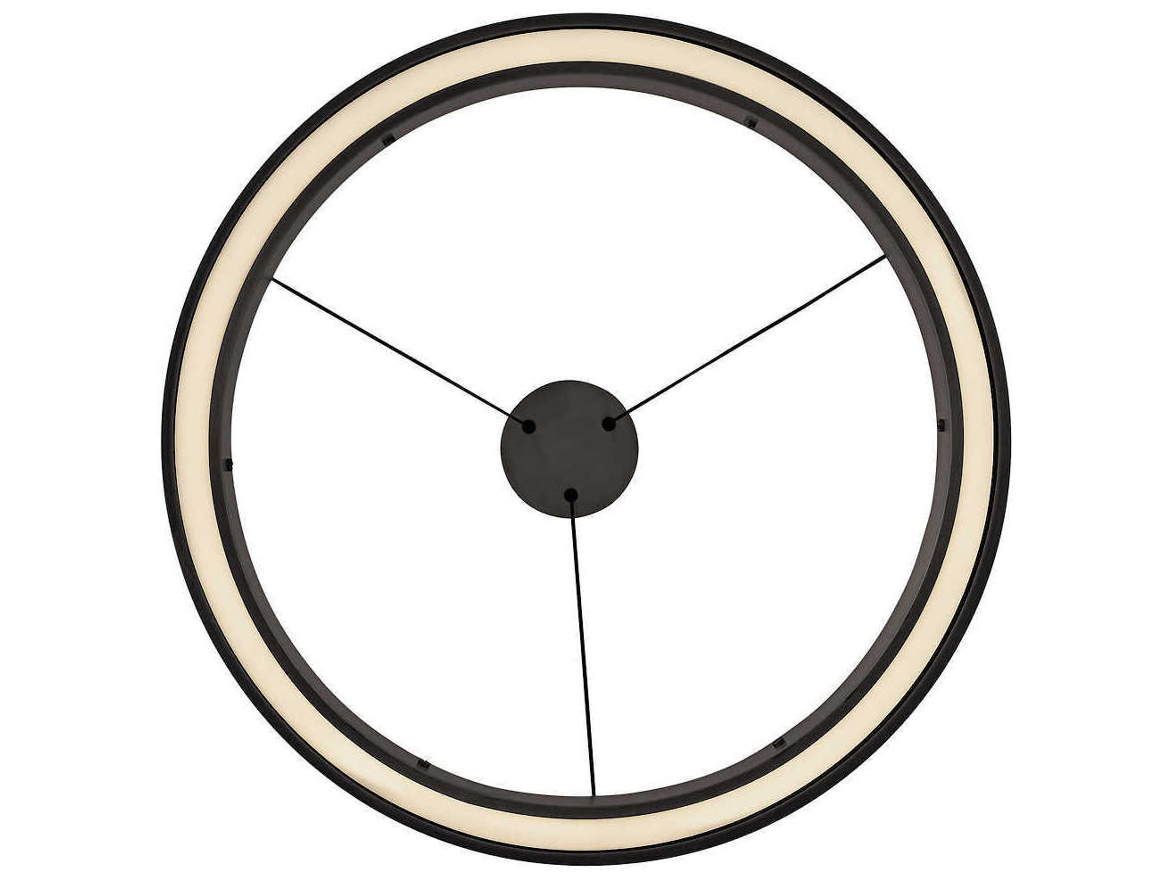 Fredrick Ramond Althea Satin Black Round Pendant