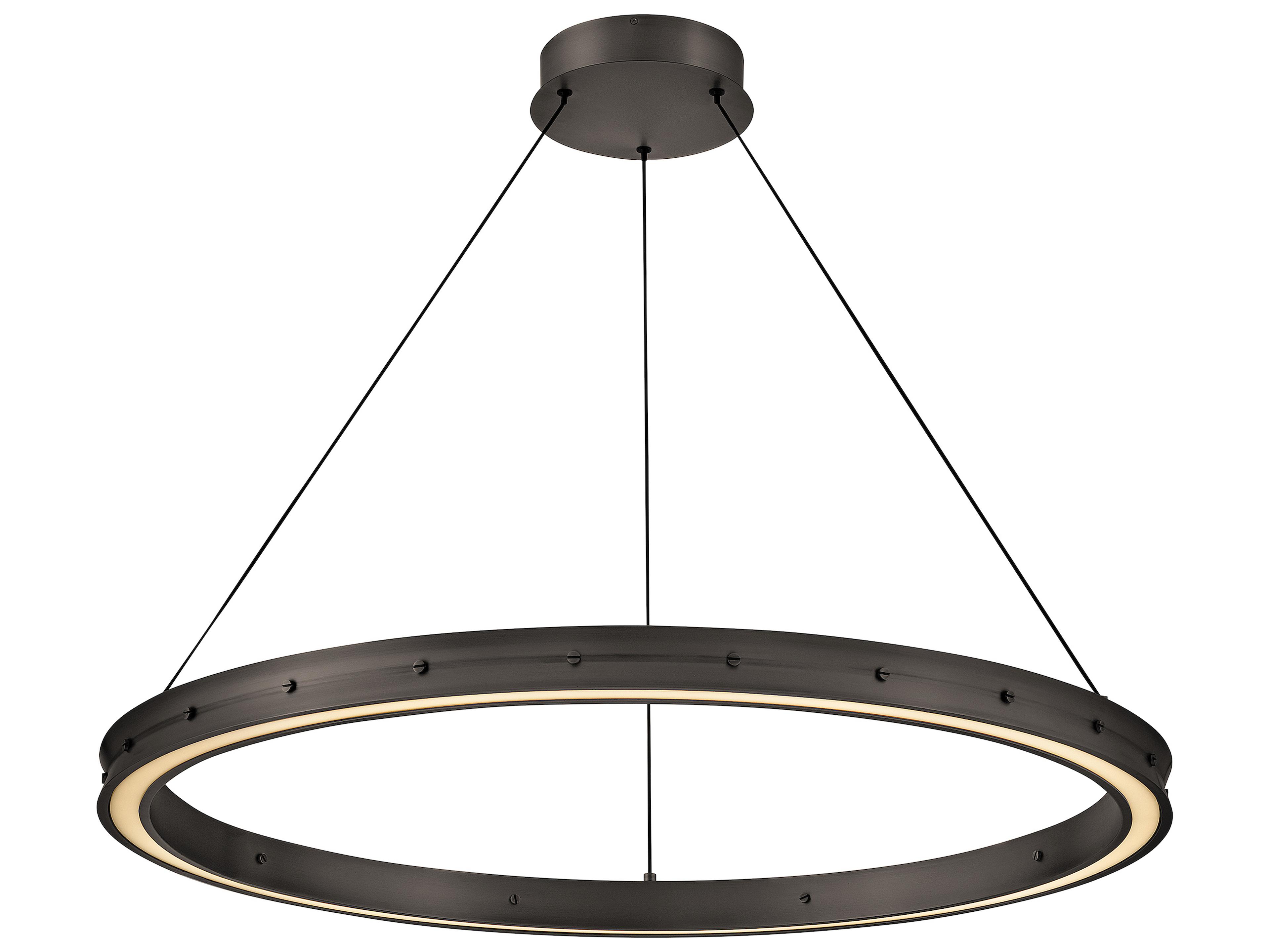 Althea Satin Black Round Pendant