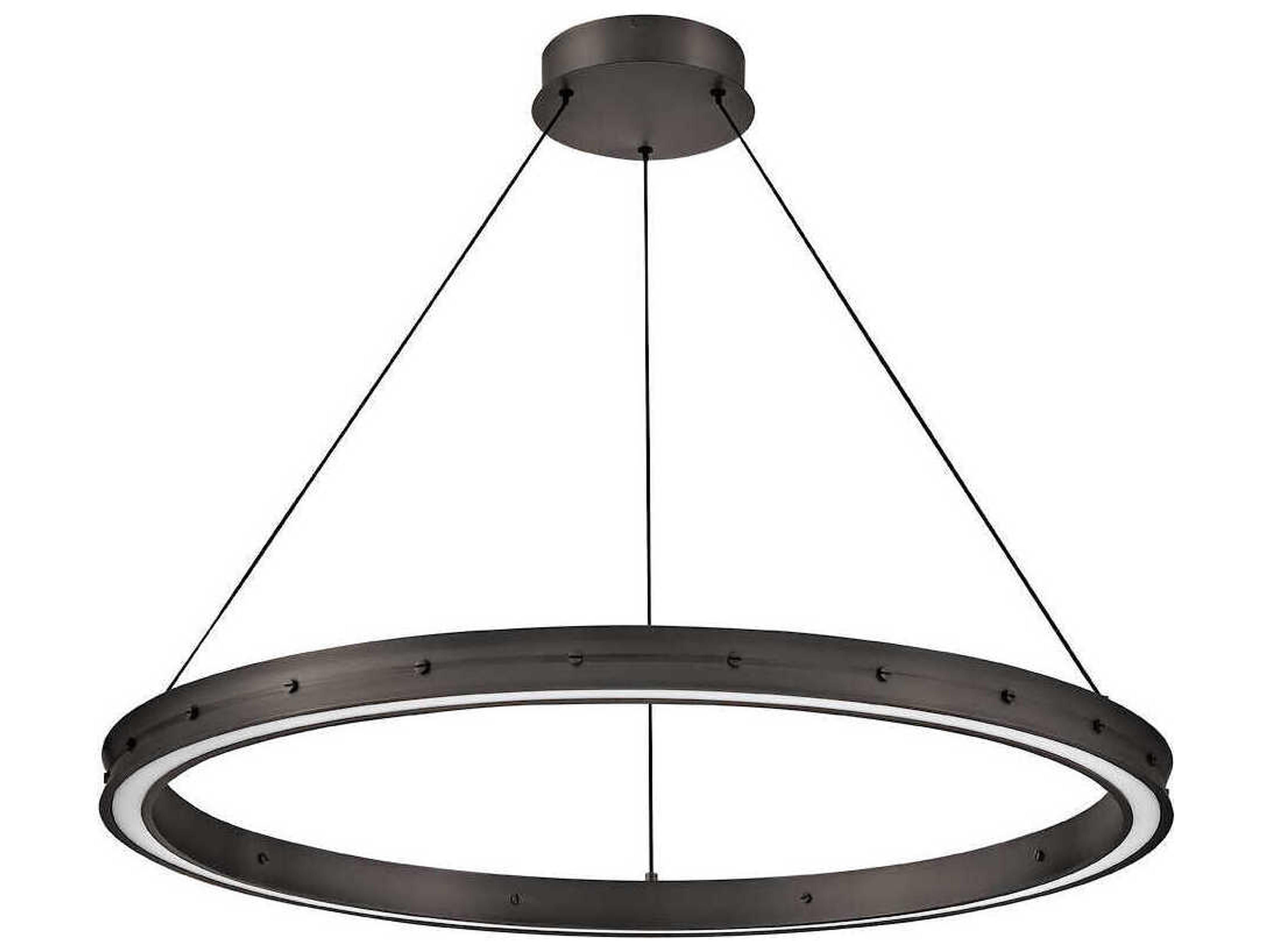 Fredrick Ramond Althea Satin Black Round Pendant