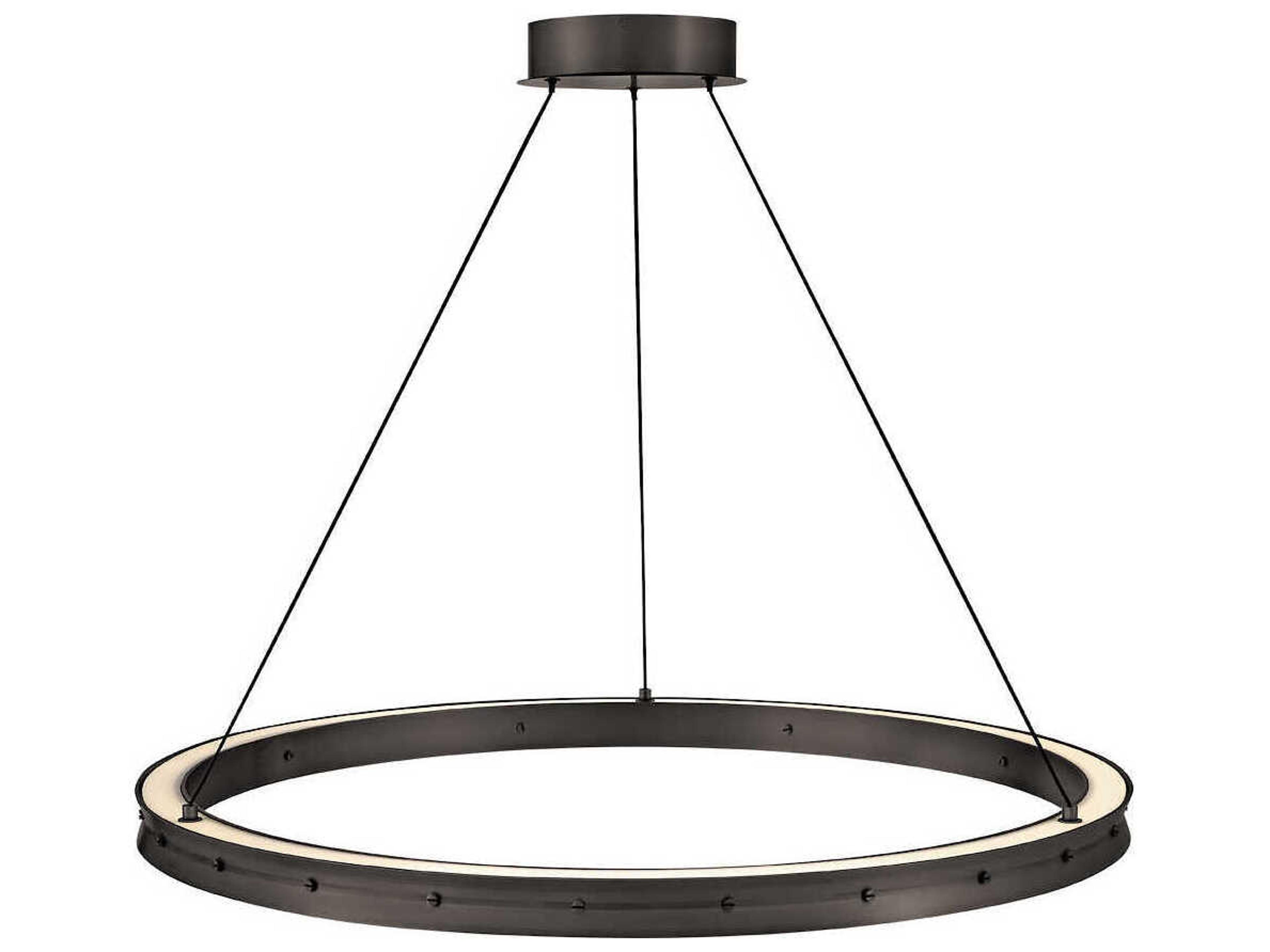 Fredrick Ramond Althea Satin Black Round Pendant