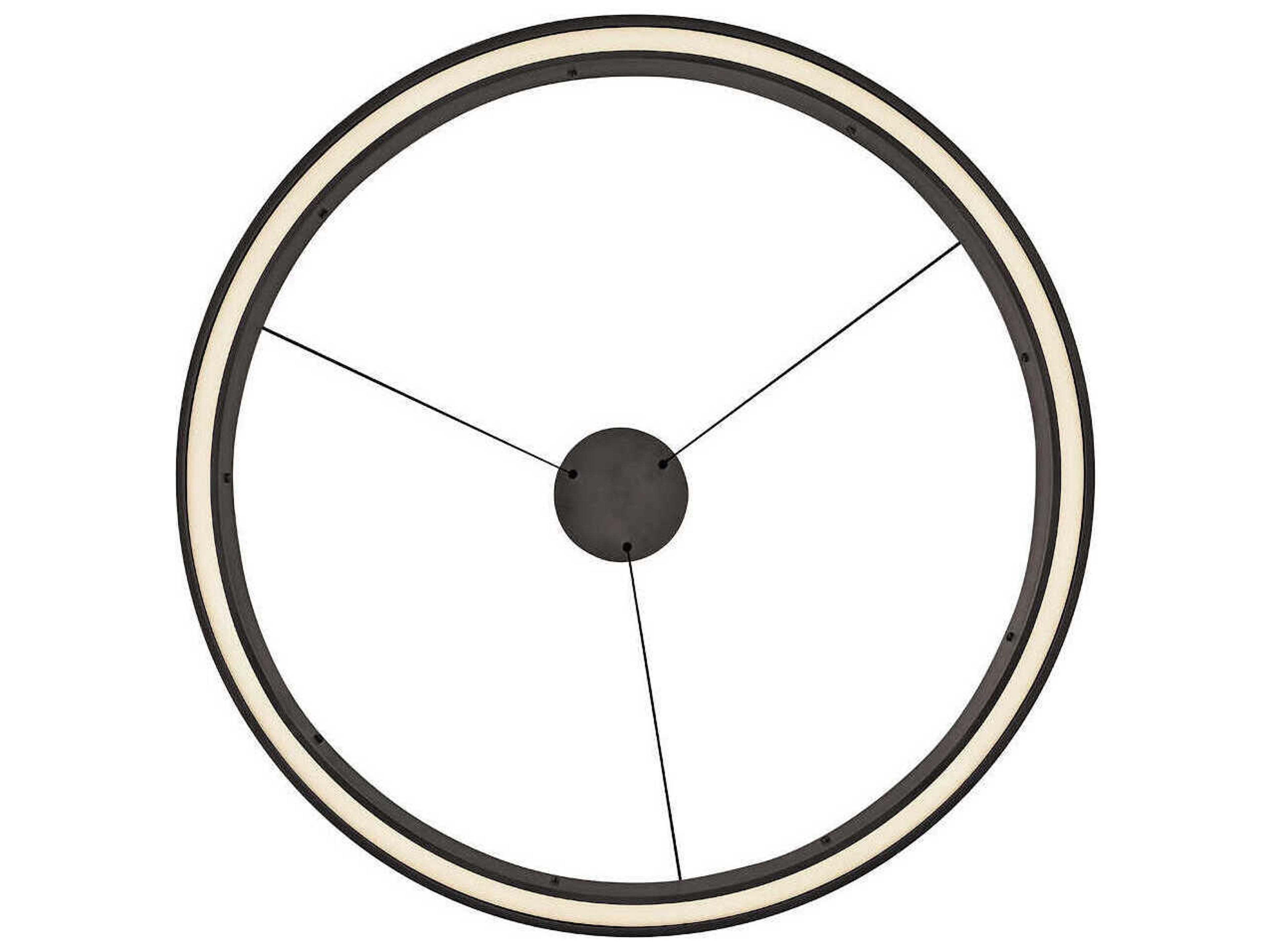 Fredrick Ramond Althea Satin Black Round Pendant