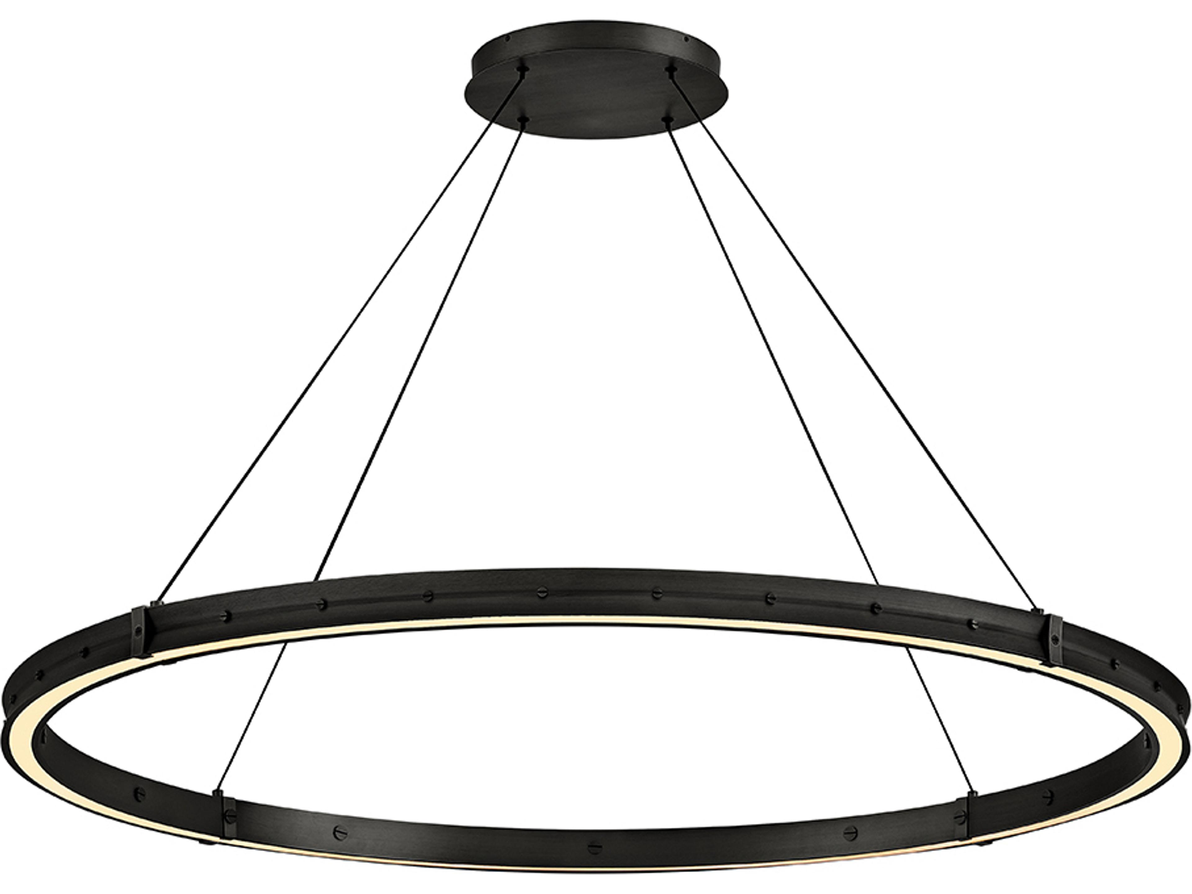 Althea Satin Black Round Pendant