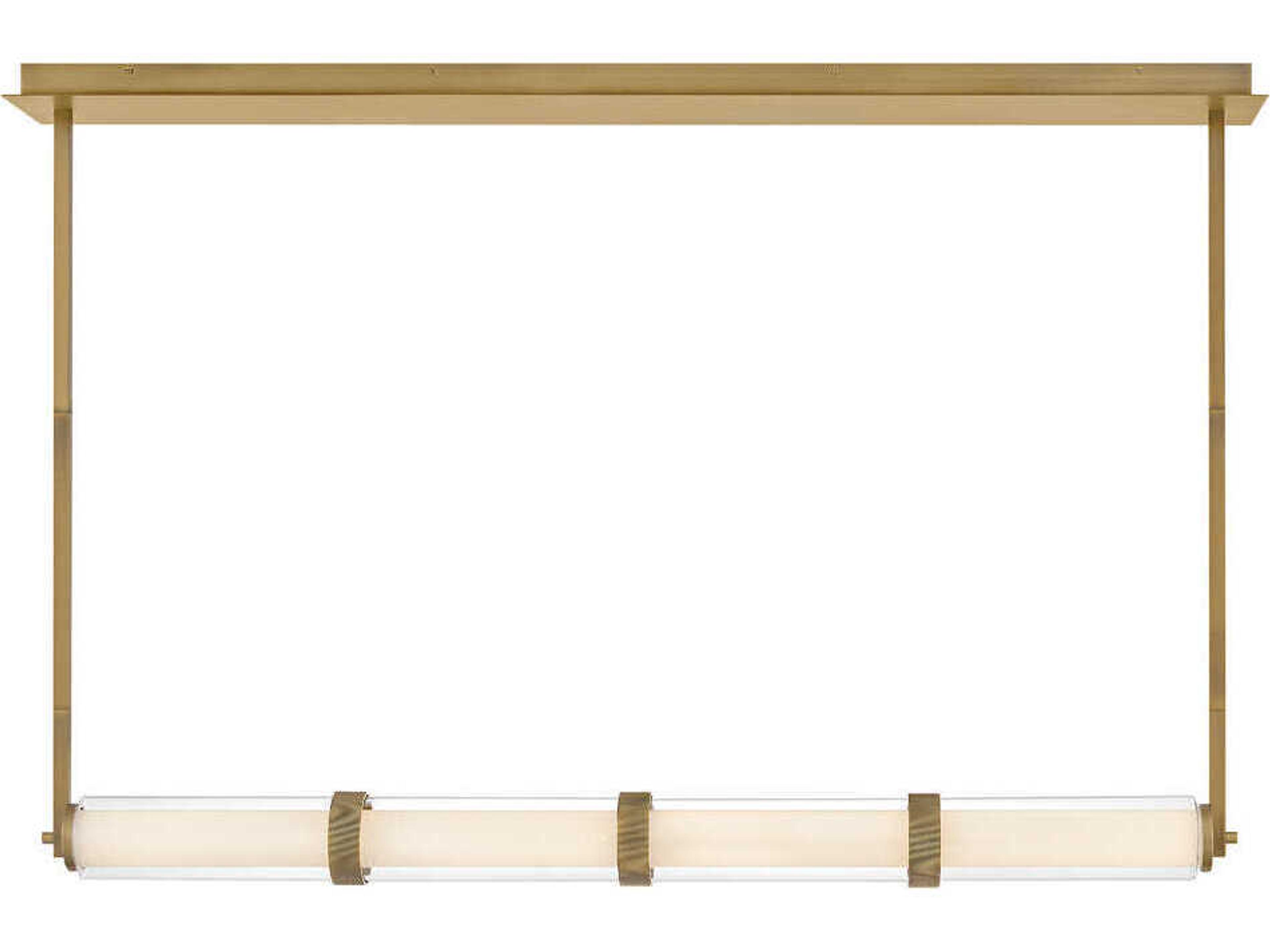 Fredrick Ramond Cy Lacquered Brass Linear Island Pendant