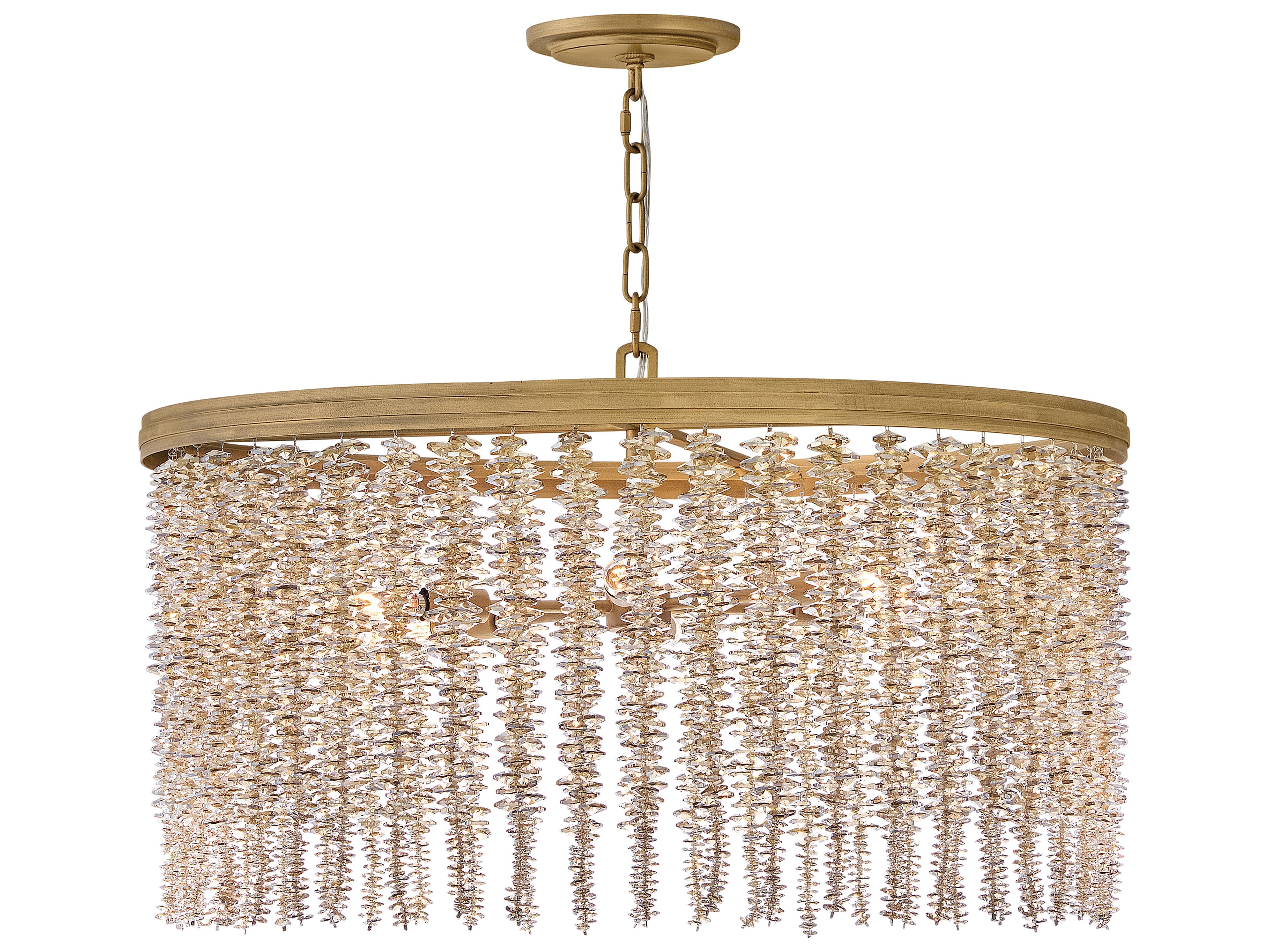 Rubina 6-Light Burnished Gold Candelabra Chandelier