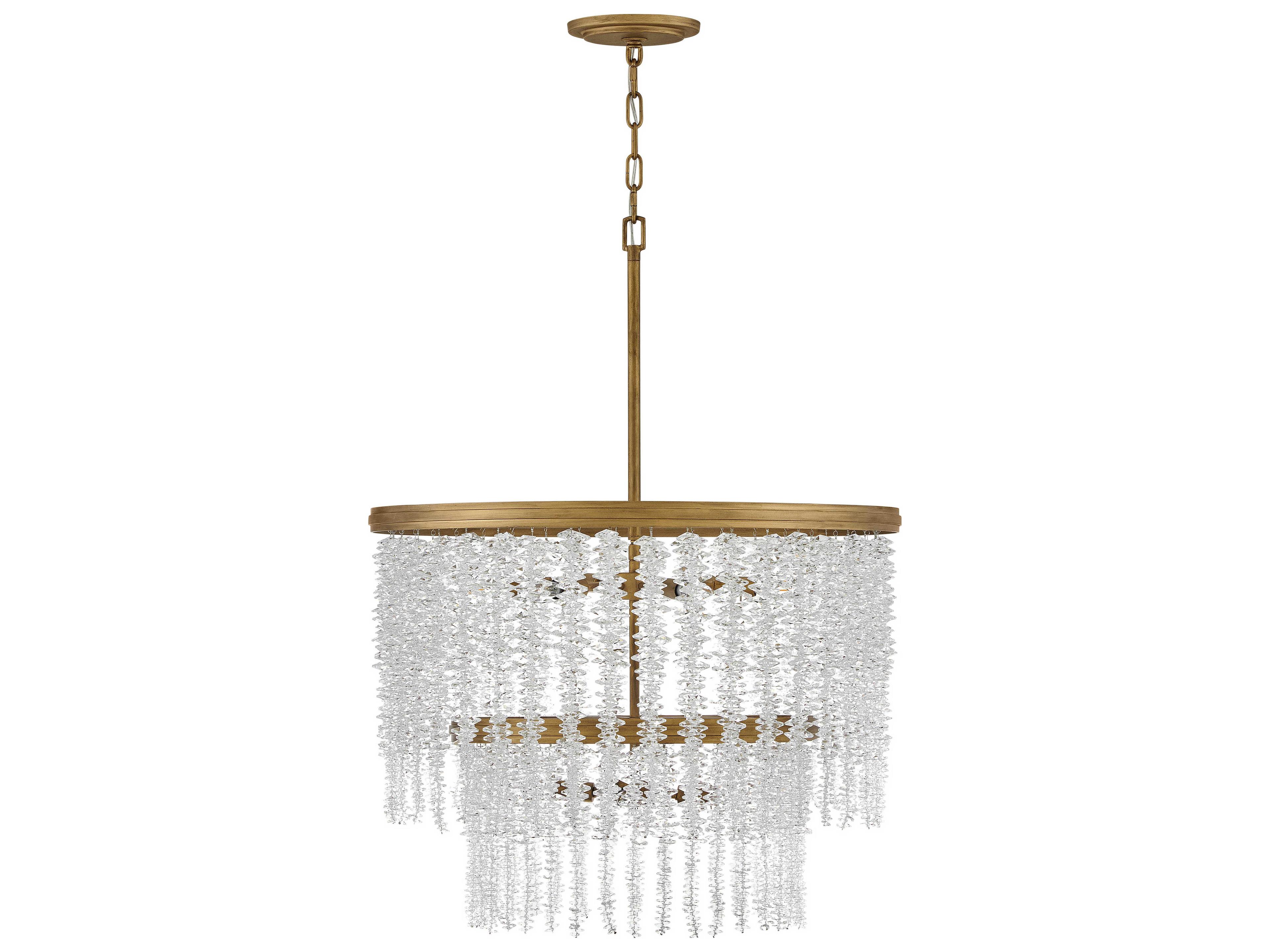 Fredrick Ramond Rubina 10-Light Burnished Gold Candelabra Tiered Chandelier