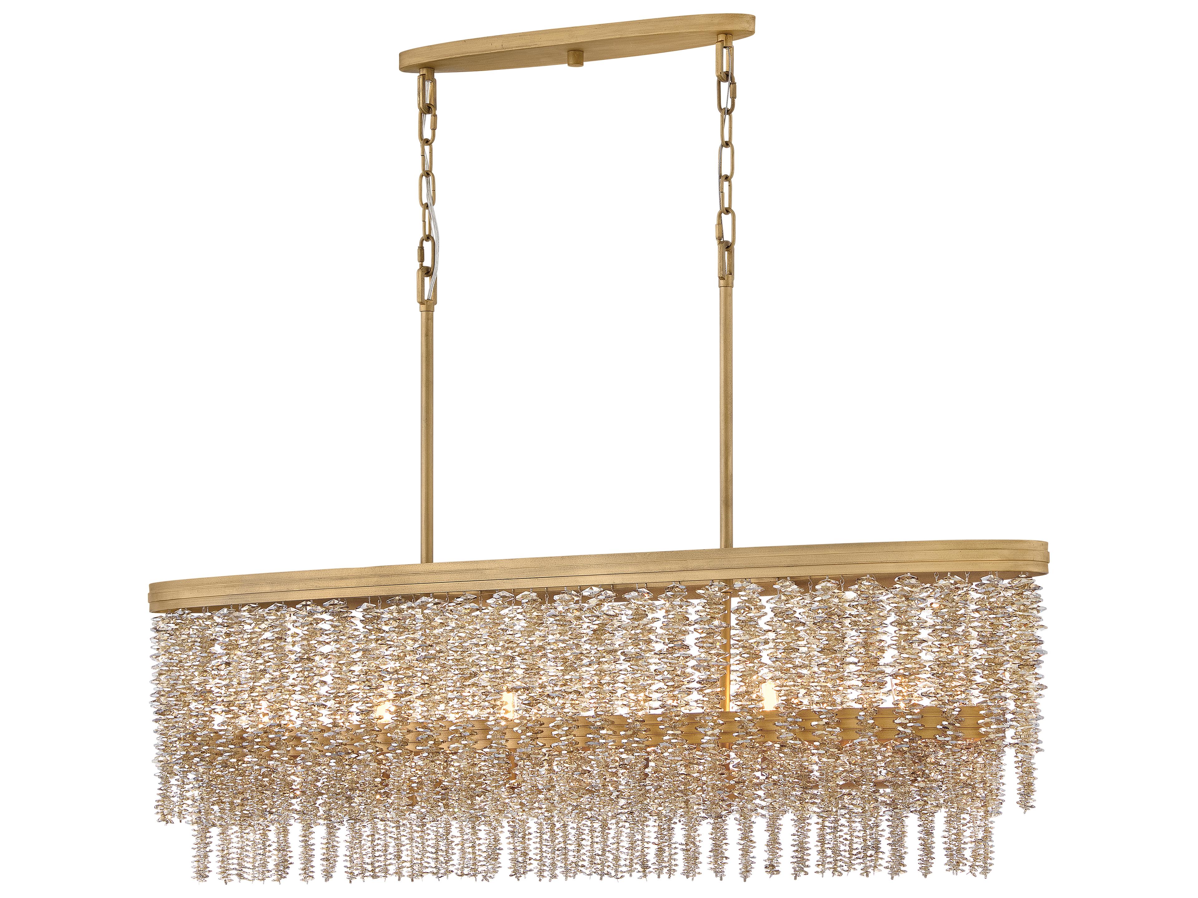 Rubina 6-Light Burnished Gold Island Pendant