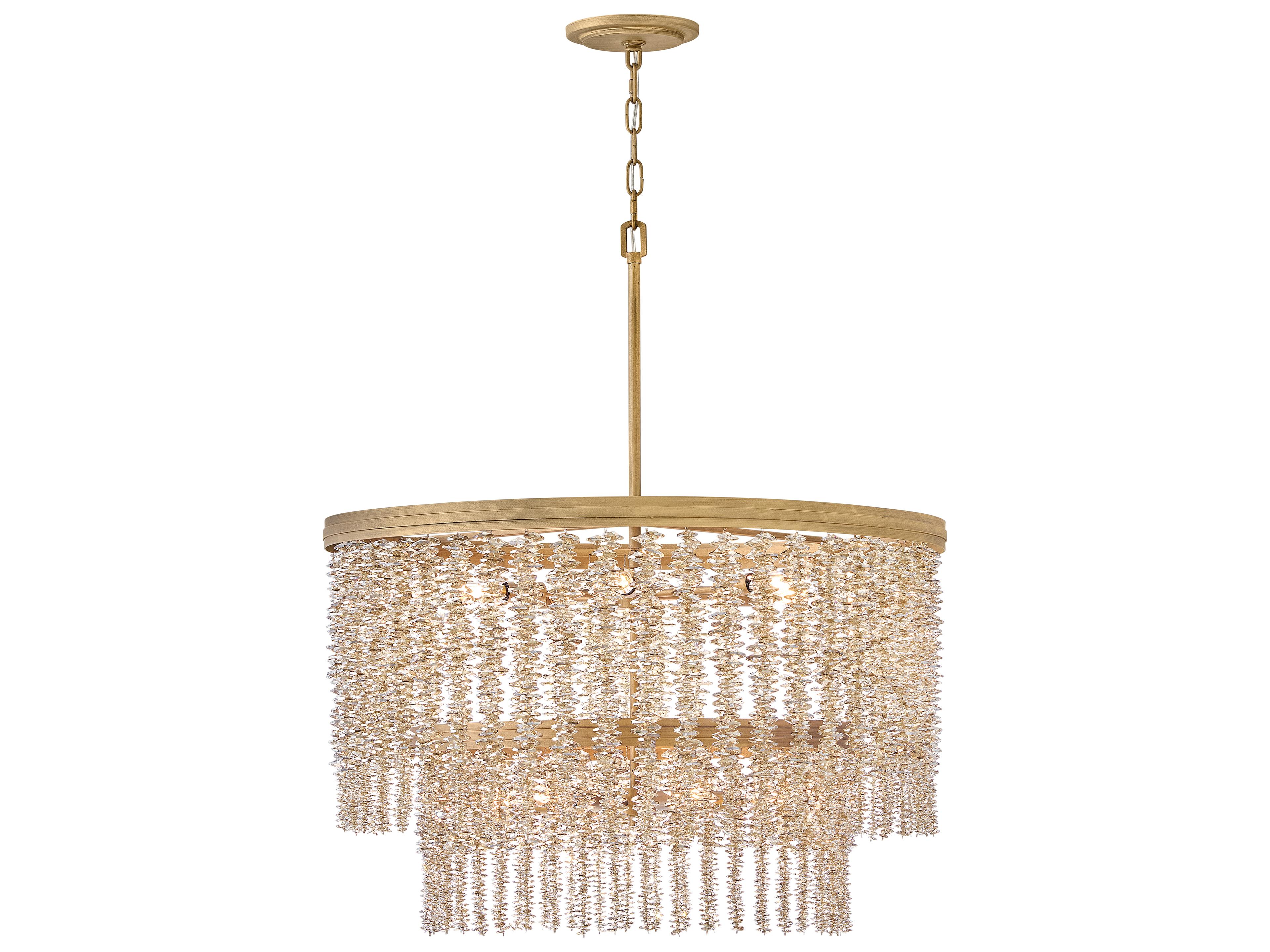 Rubina 12-Light Burnished Gold Candelabra Tiered Chandelier