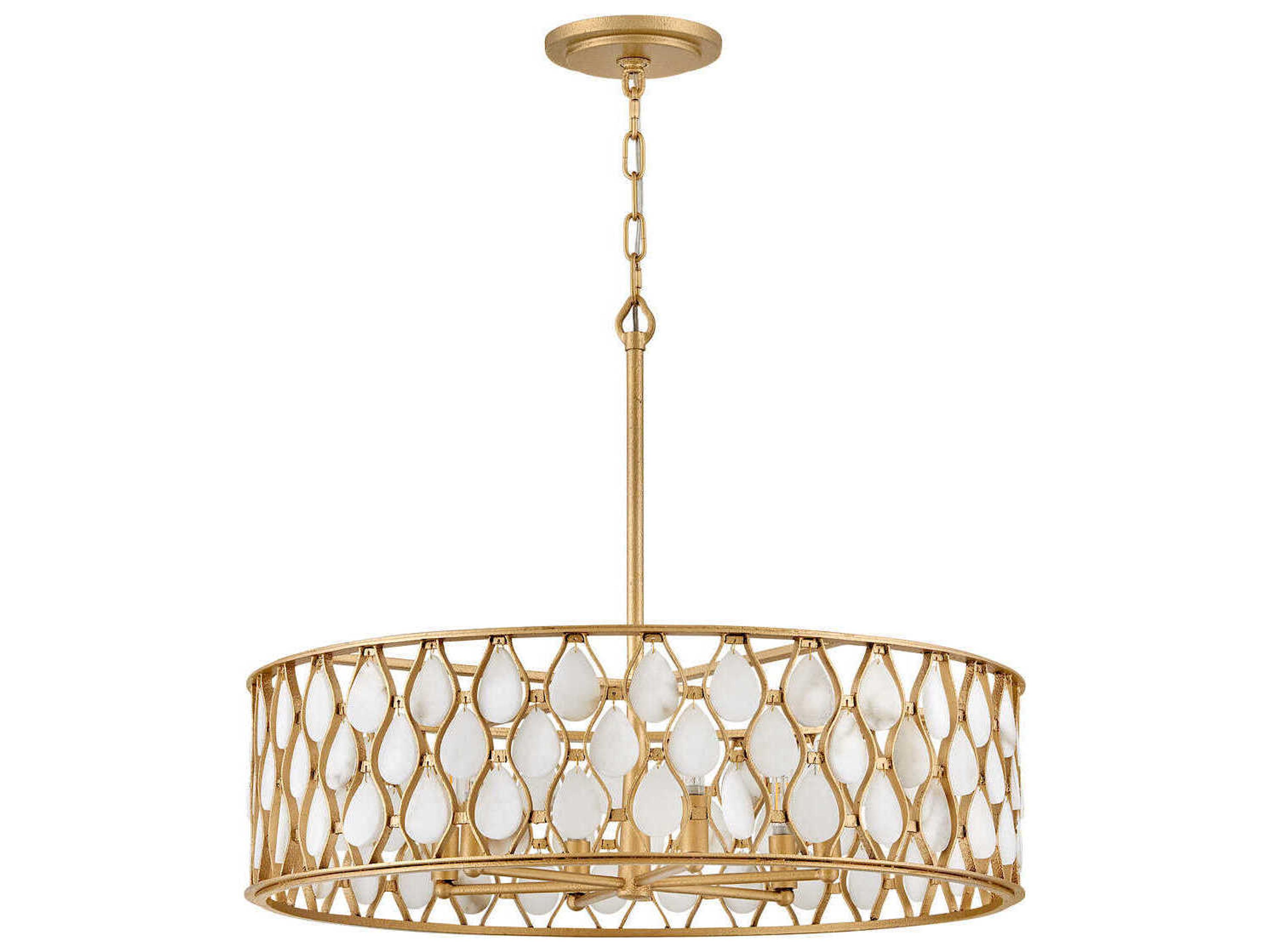 Fredrick Ramond Estie 6-Light Piastra Gold Candelabra Chandelier