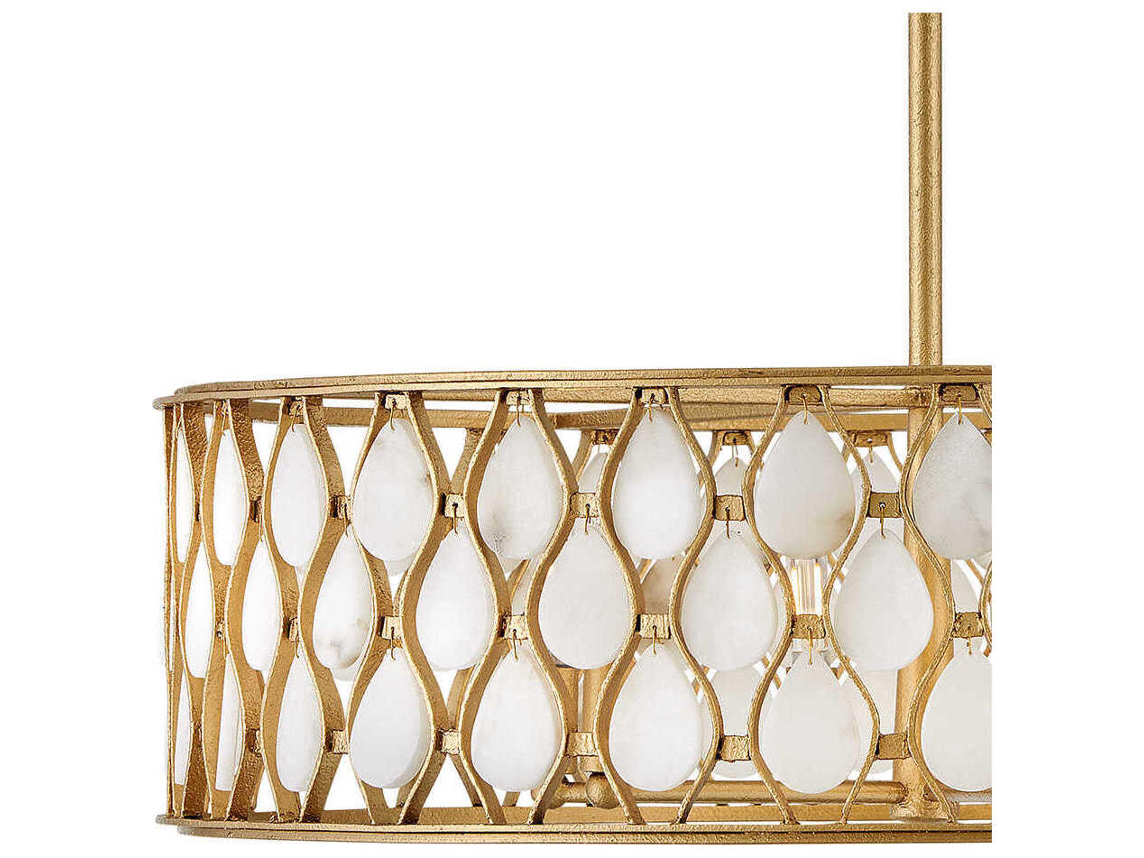 Fredrick Ramond Estie 6-Light Piastra Gold Candelabra Chandelier