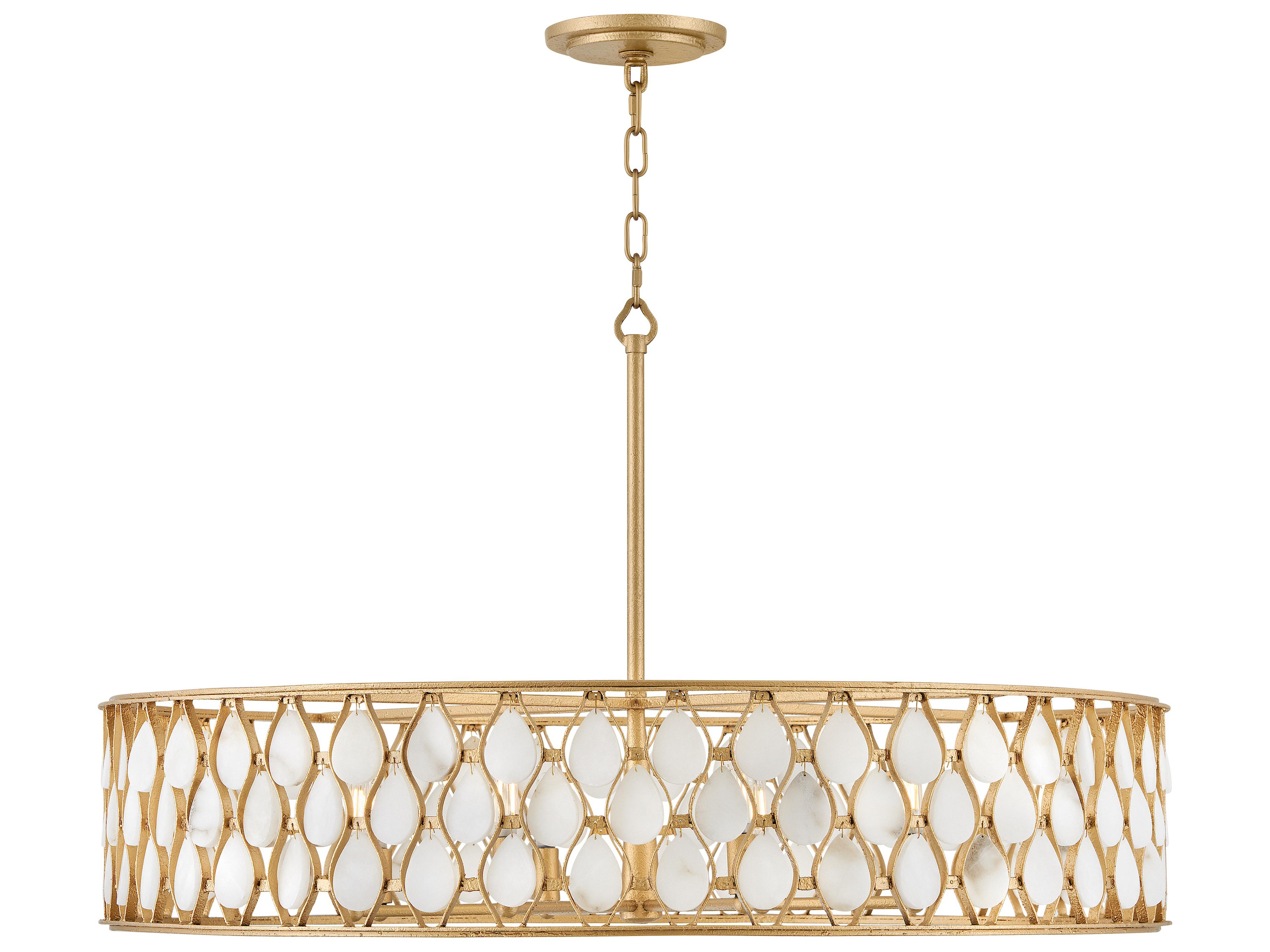 Estie 8-Light Piastra Gold Candelabra Chandelier