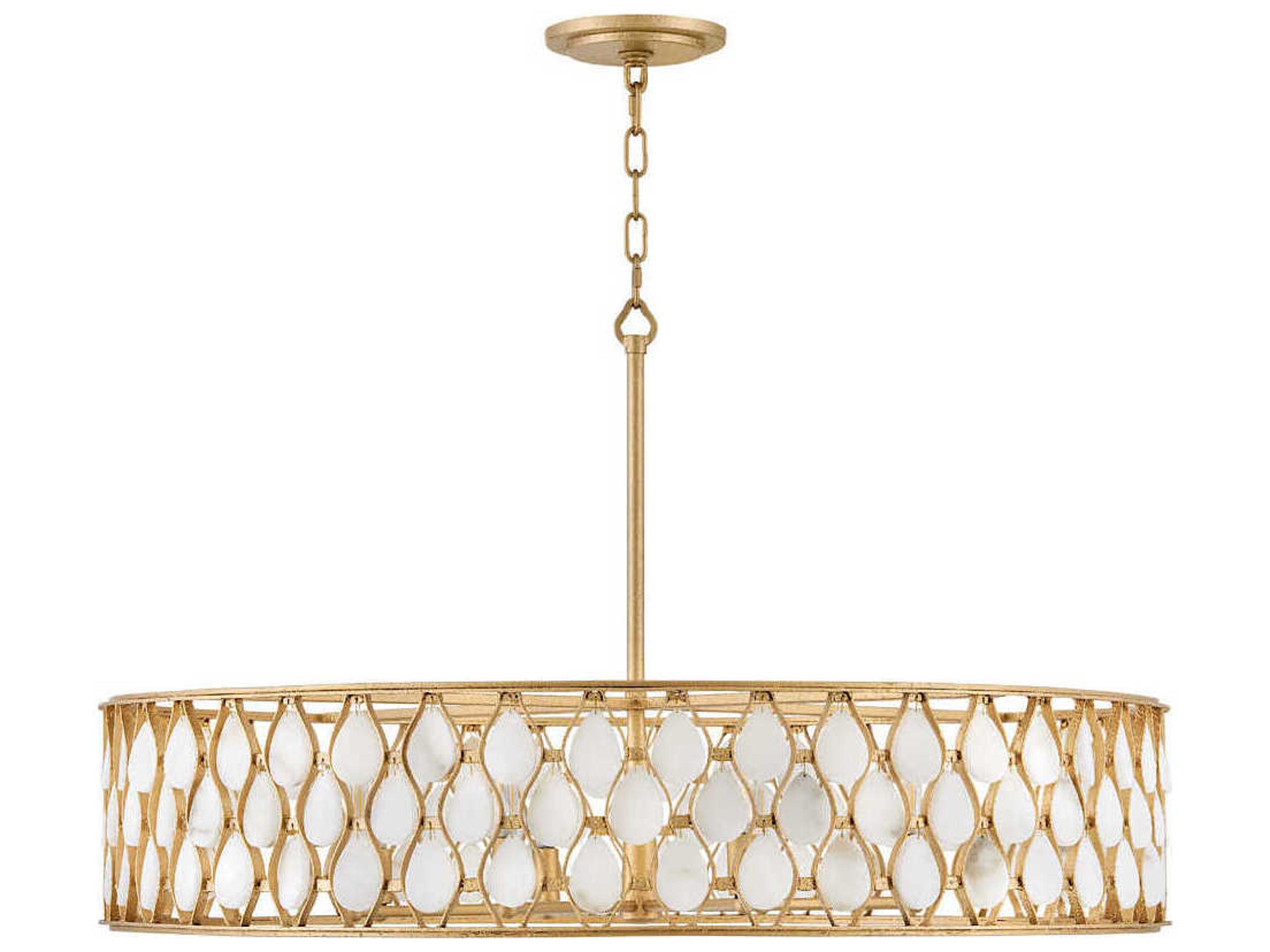 Fredrick Ramond Estie 8-Light Piastra Gold Candelabra Chandelier