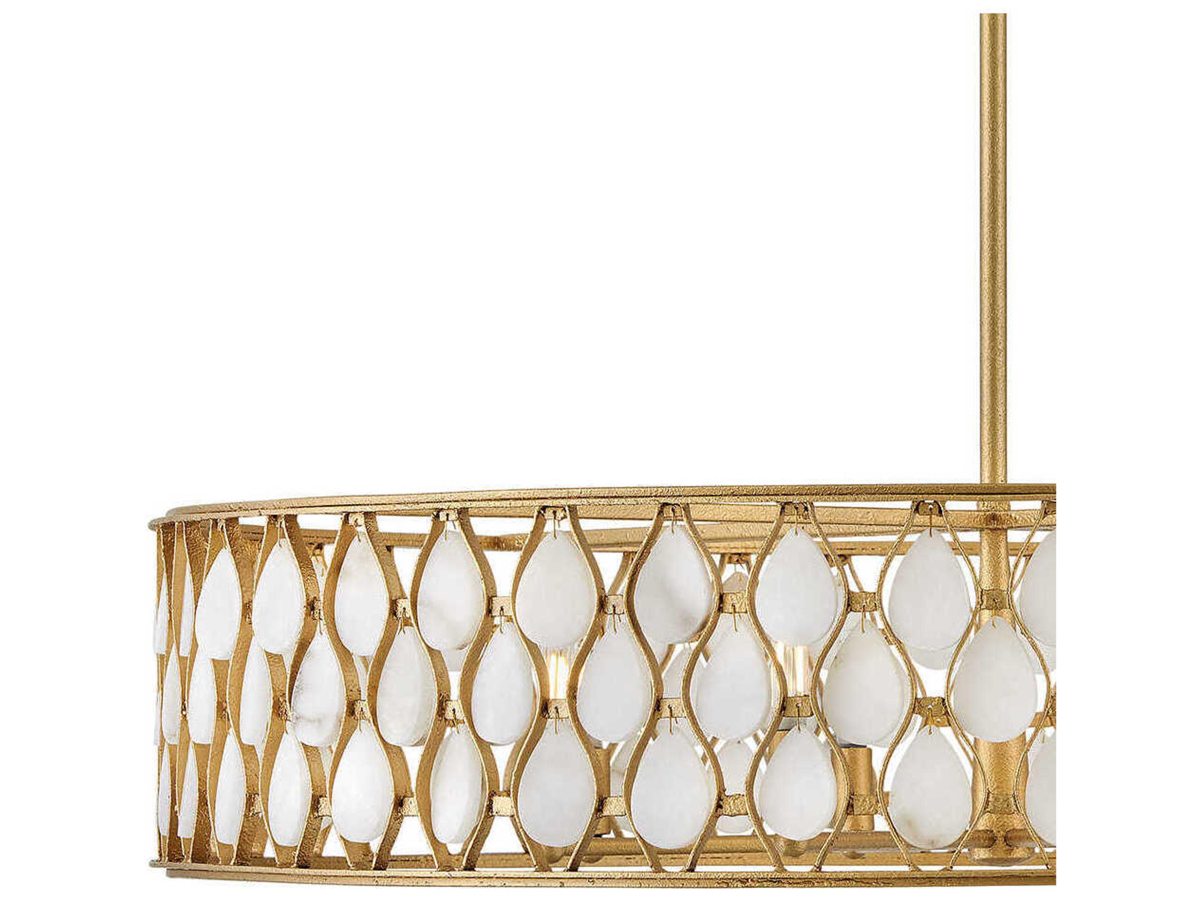 Fredrick Ramond Estie 8-Light Piastra Gold Candelabra Chandelier