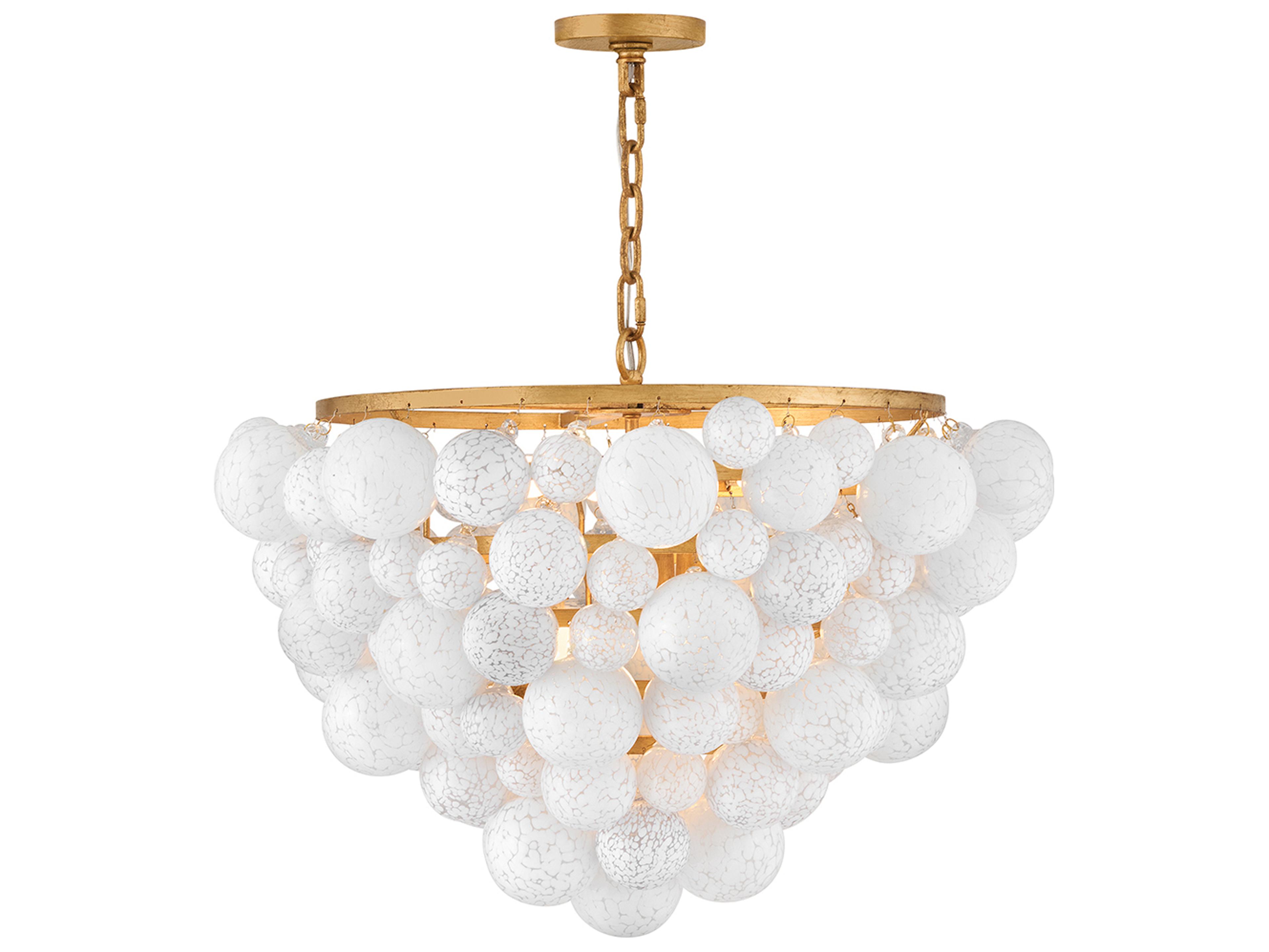 Marabel 6-Light Distressed Brass Pendant