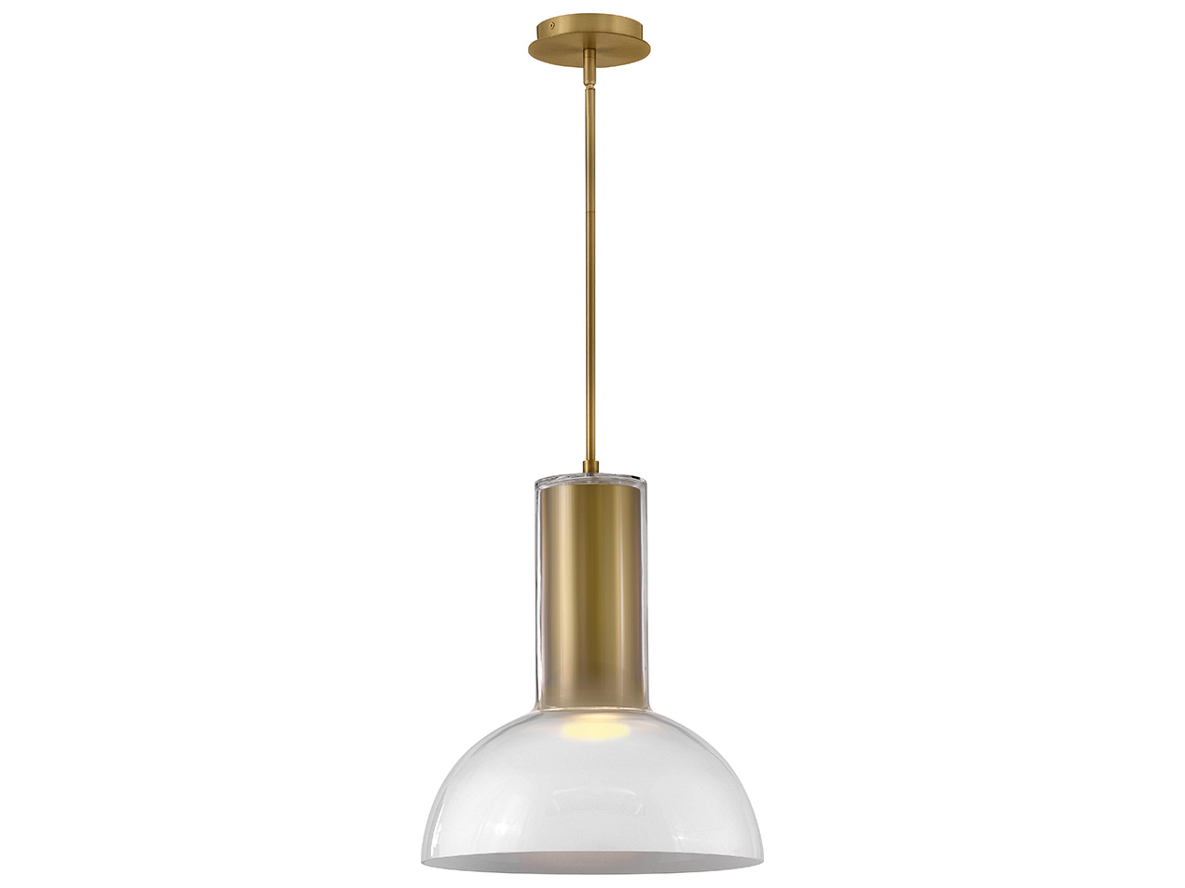Fredrick Ramond Ombra 1-Light Lacquered Brass Pendant