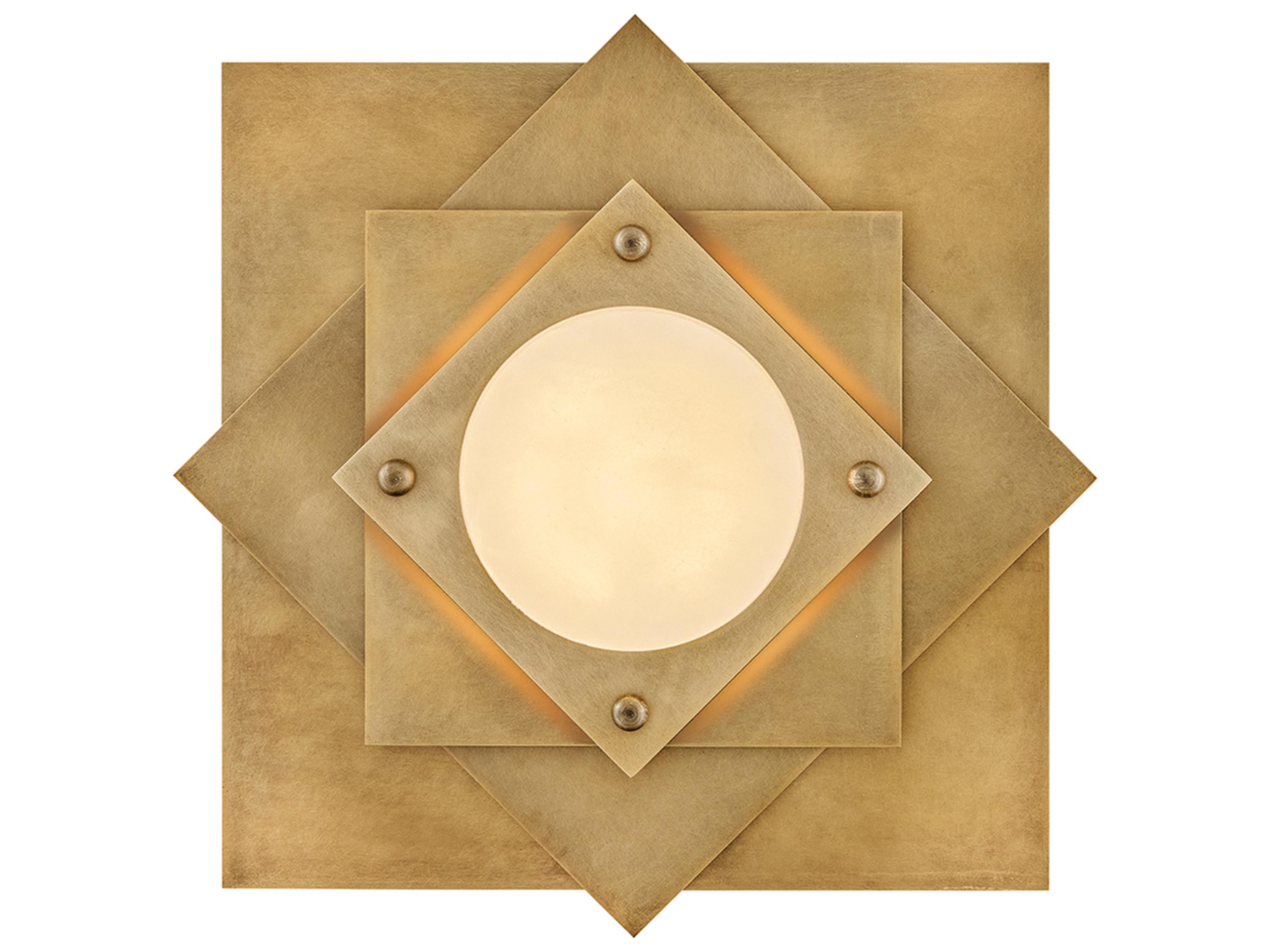 Claude Heritage Brass Geometric Flush Mount