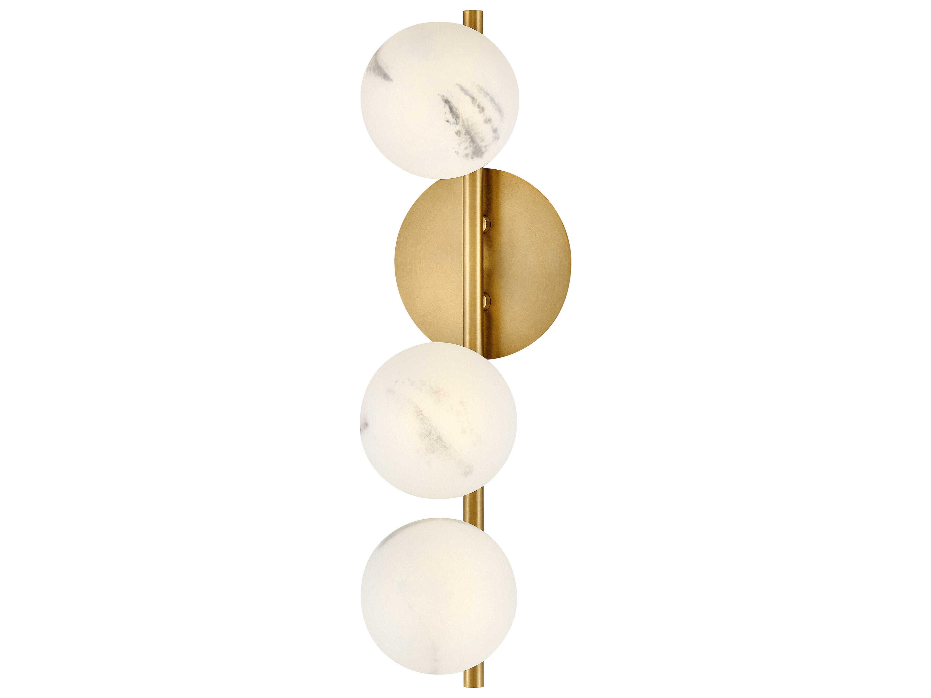 Fredrick Ramond Selene 3-Light Lacquered Brass Wall Sconce