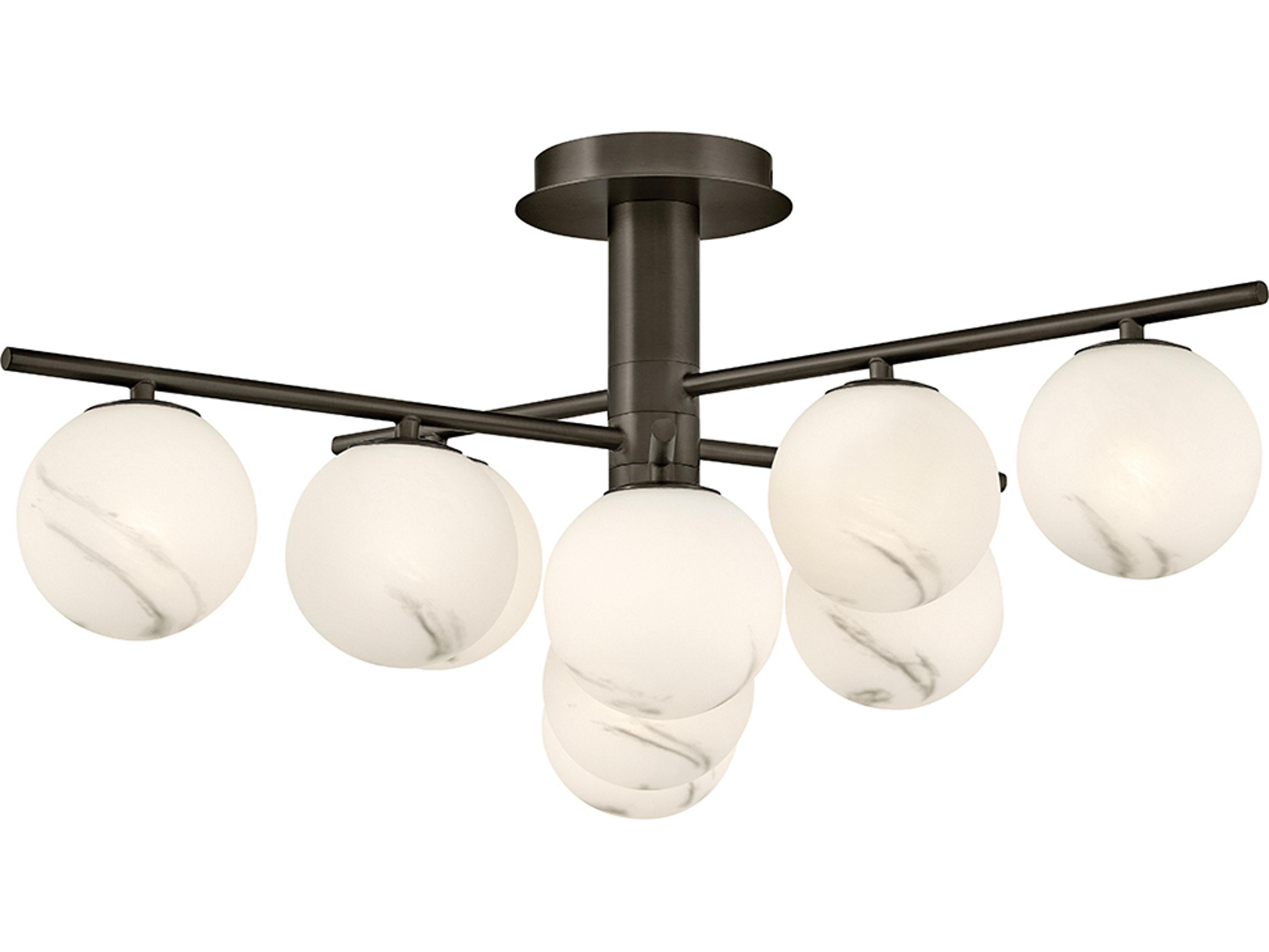 Selene 9-Light Black Oxide Semi Flush Mount