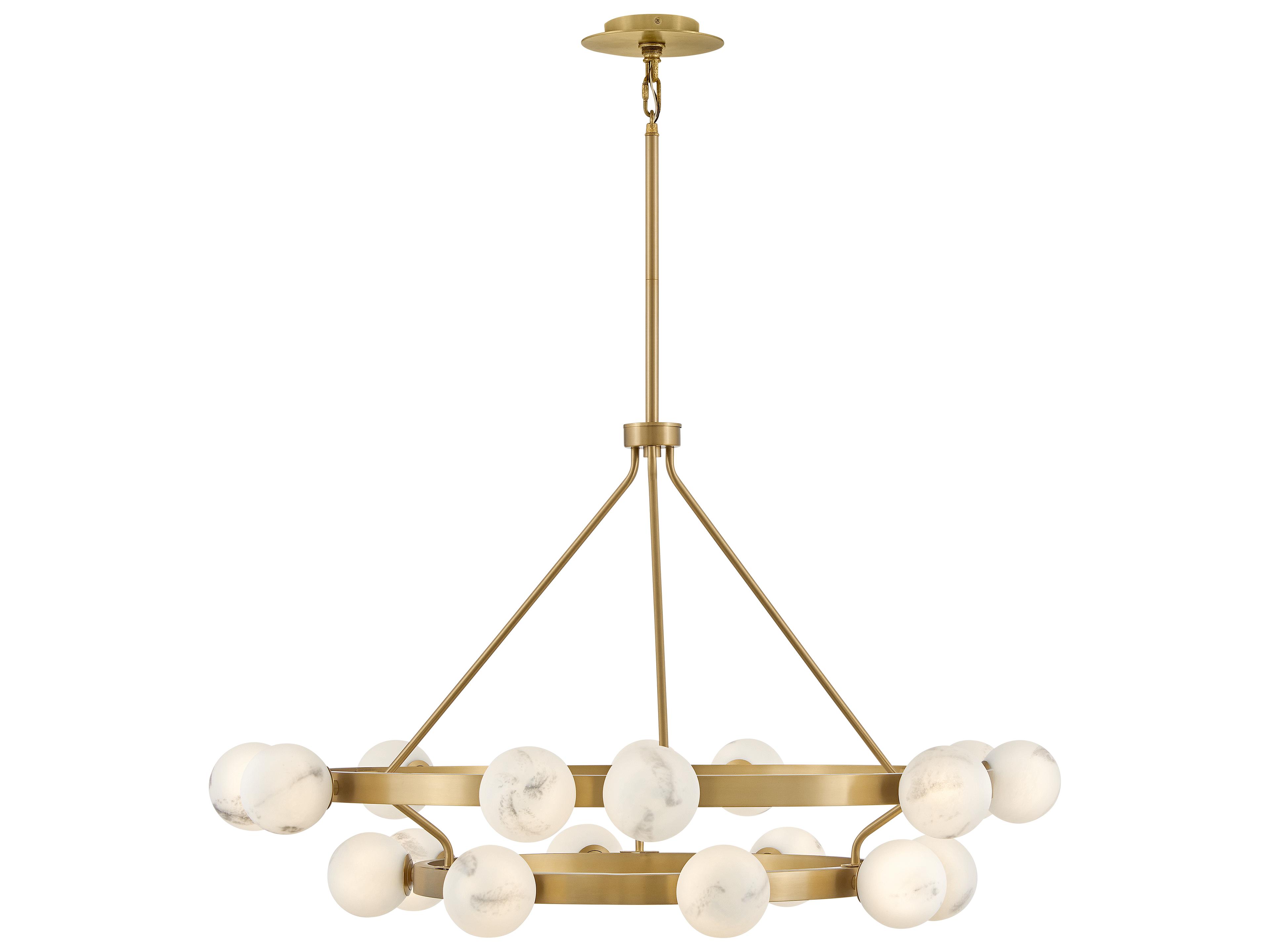 Selene 18-Light Lacquered Brass Globe Chandelier