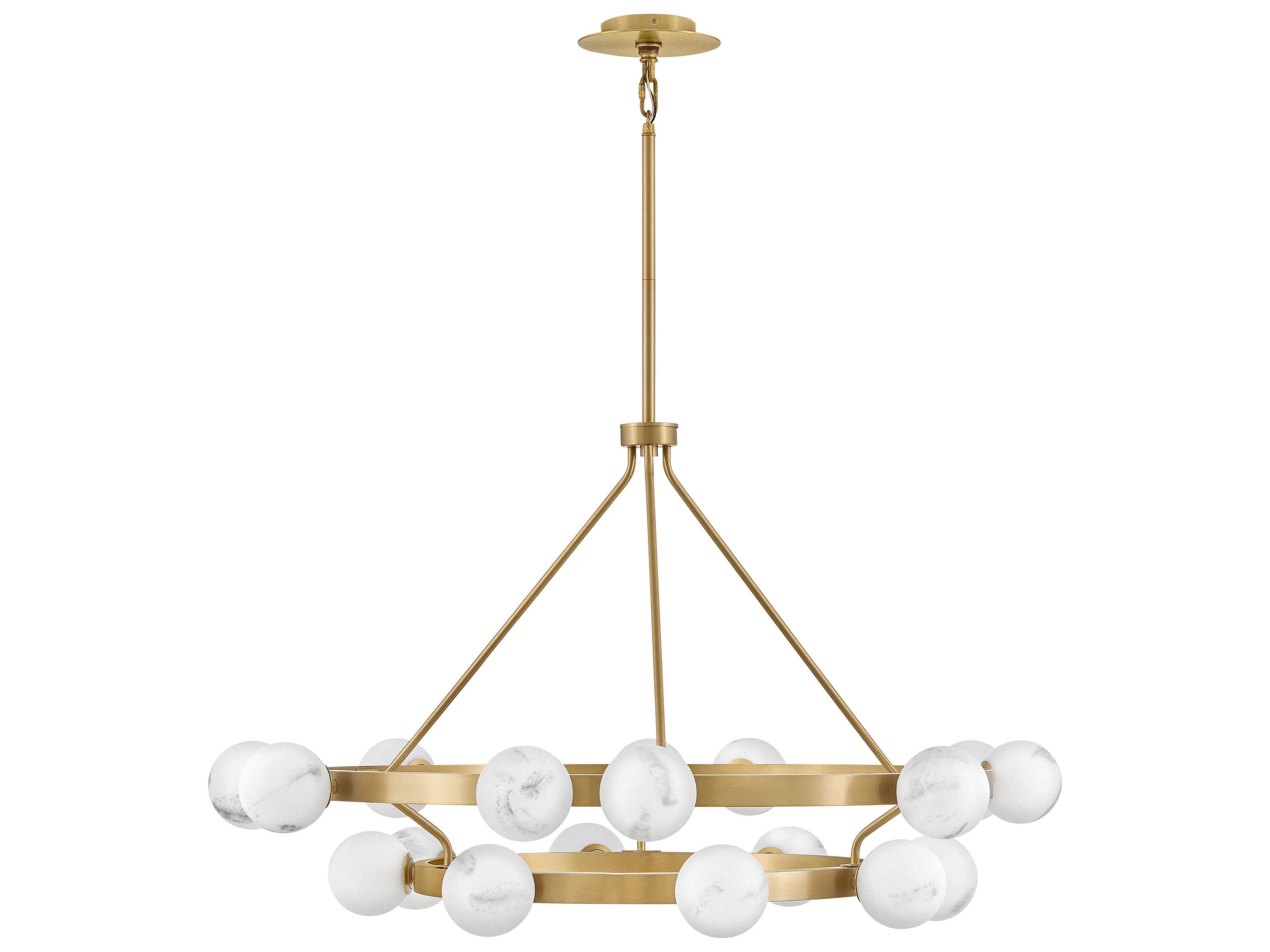 Fredrick Ramond Selene 18-Light Lacquered Brass Globe Chandelier