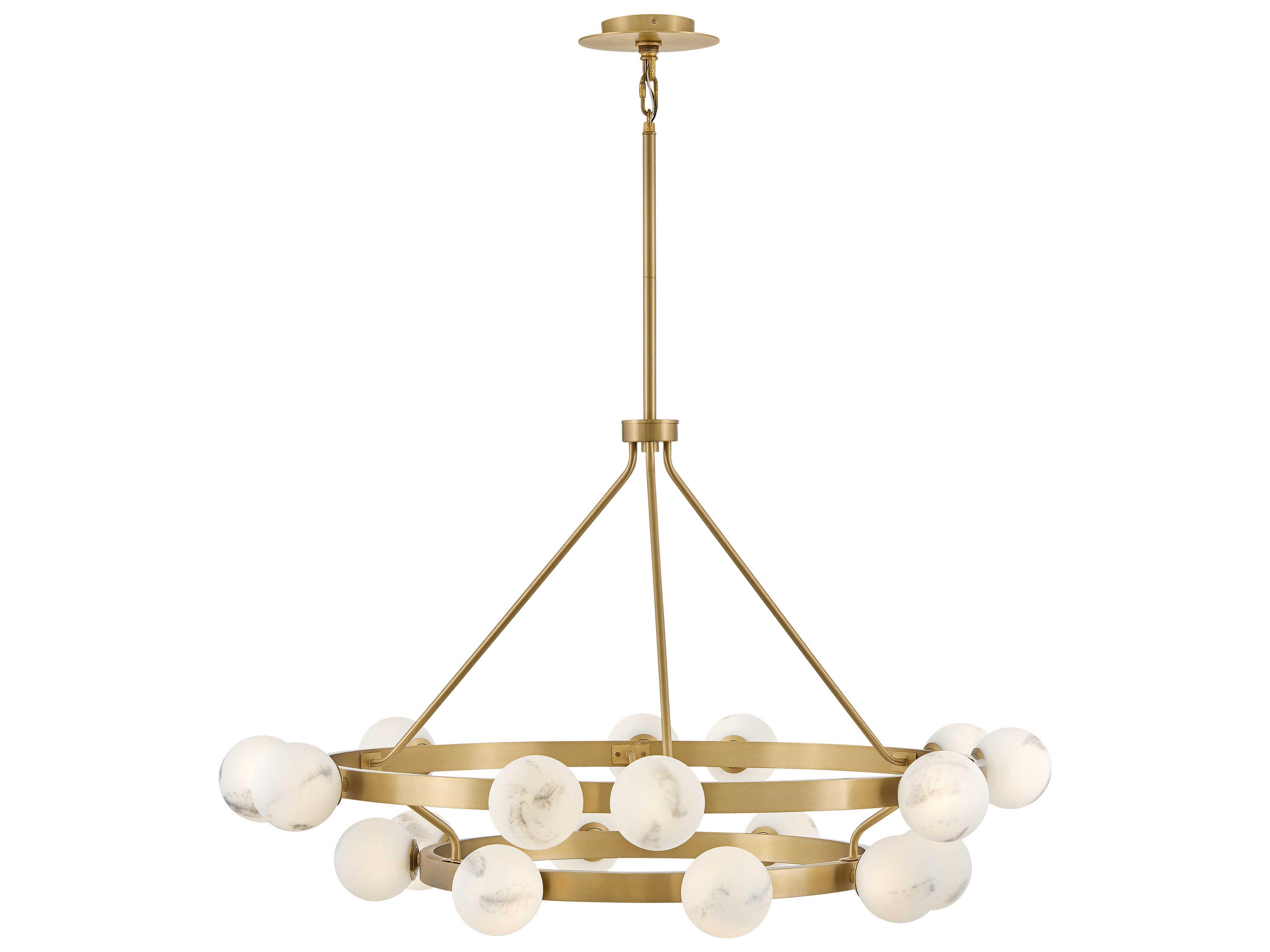 Fredrick Ramond Selene 18-Light Lacquered Brass Globe Chandelier