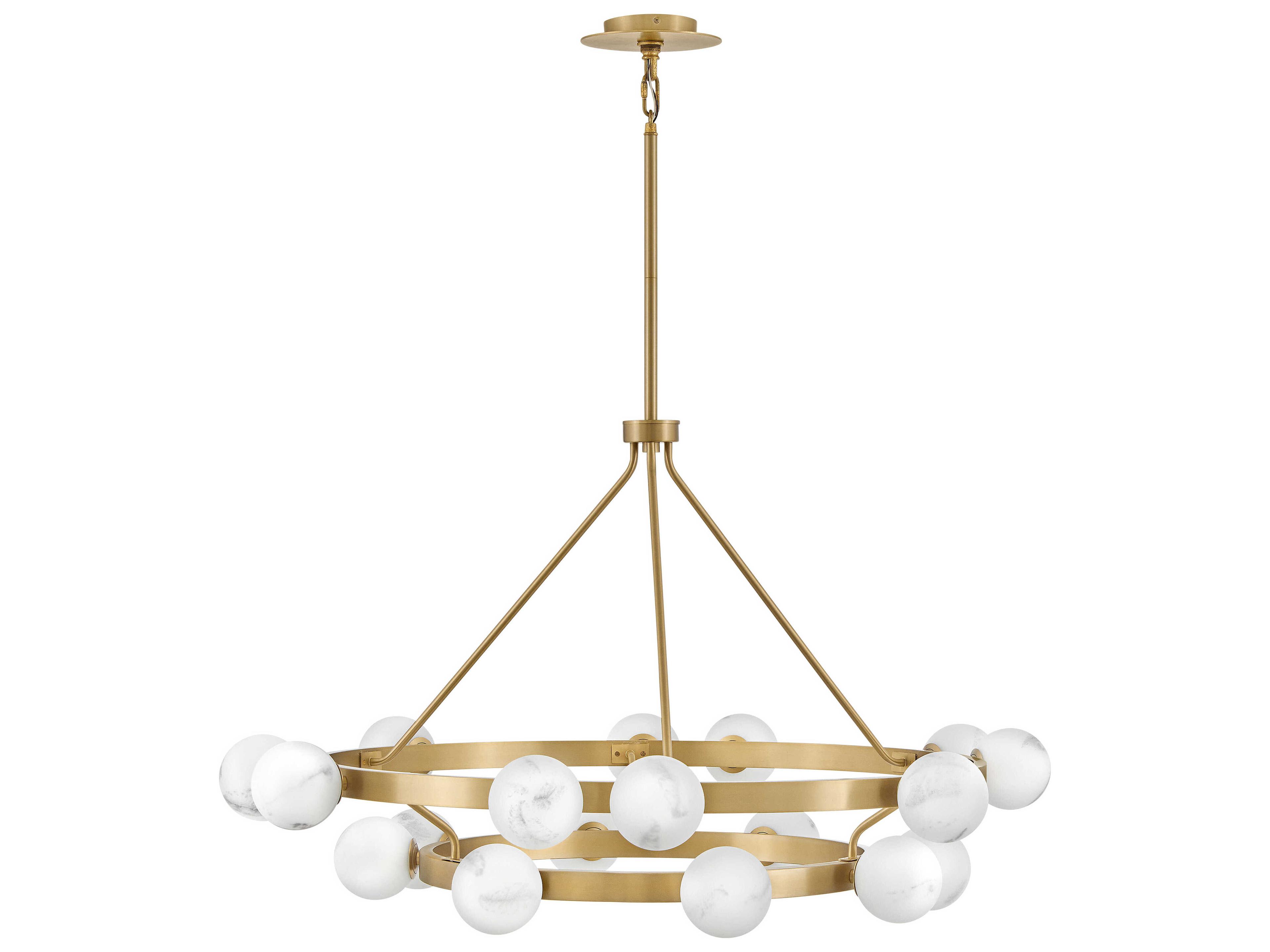 Fredrick Ramond Selene 18-Light Lacquered Brass Globe Chandelier