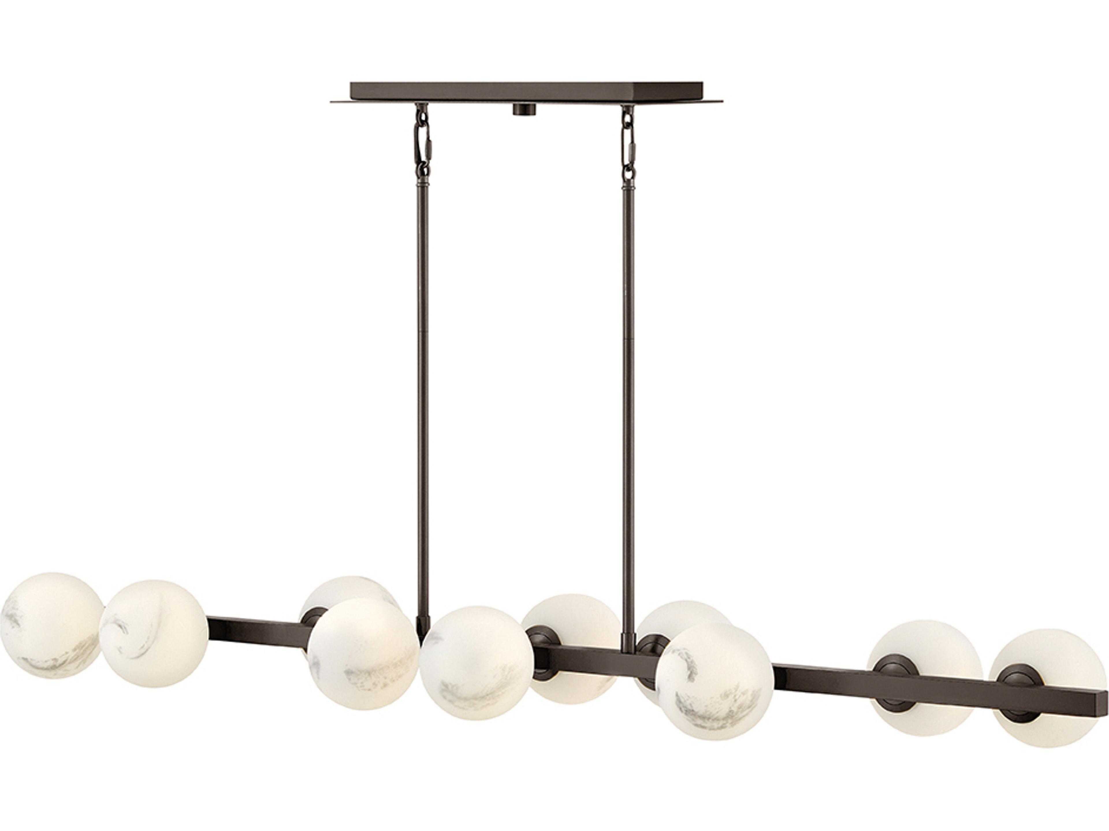 Selene 10-Light Black Oxide Linear Island Pendant