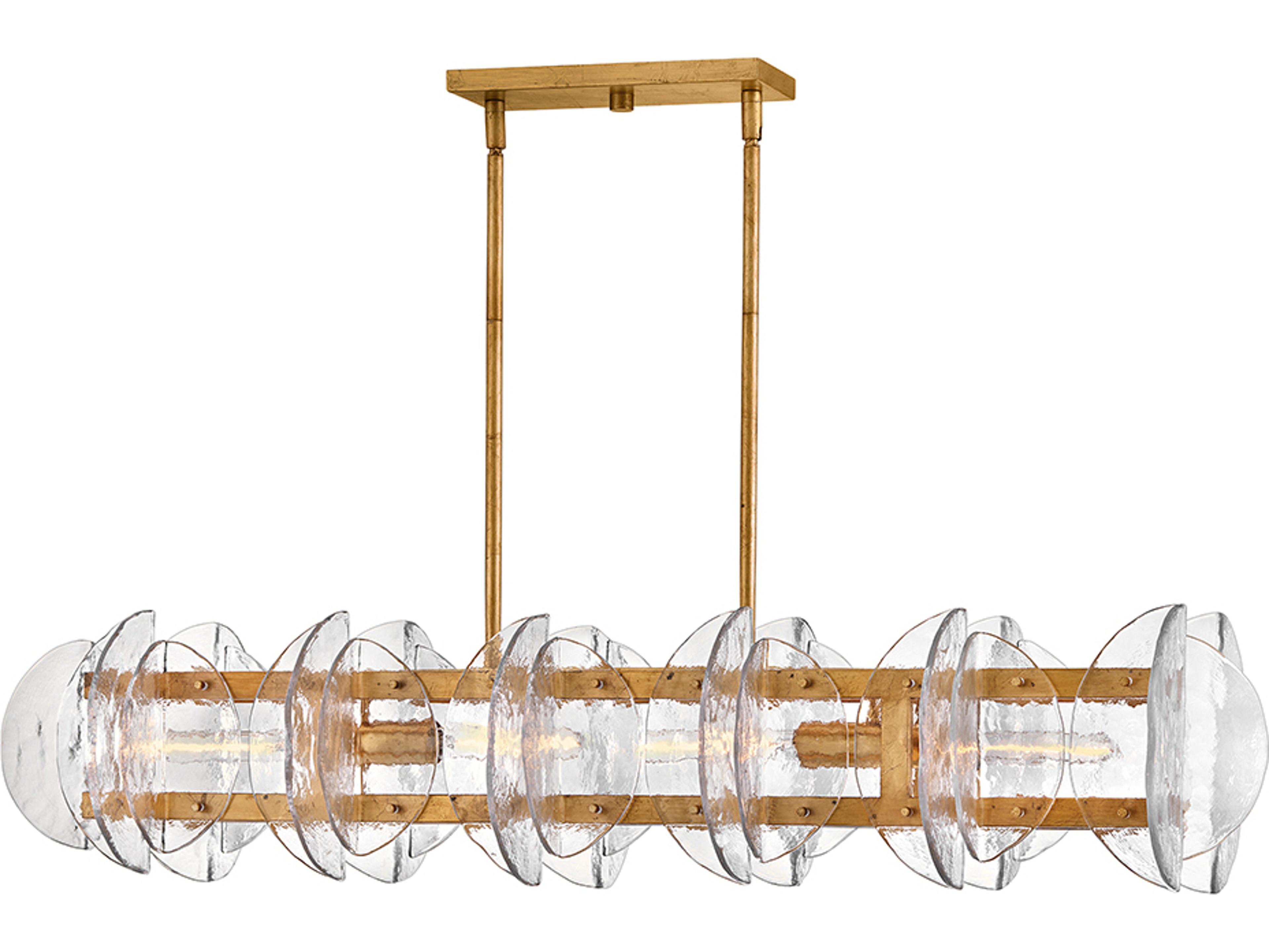 Fredrick Ramond Seraphina 4-Light Distressed Brass Island Pendant